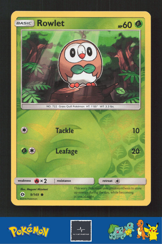 2017 Pokemon SM Sun & Moon Base Set 9/149 Rowlet