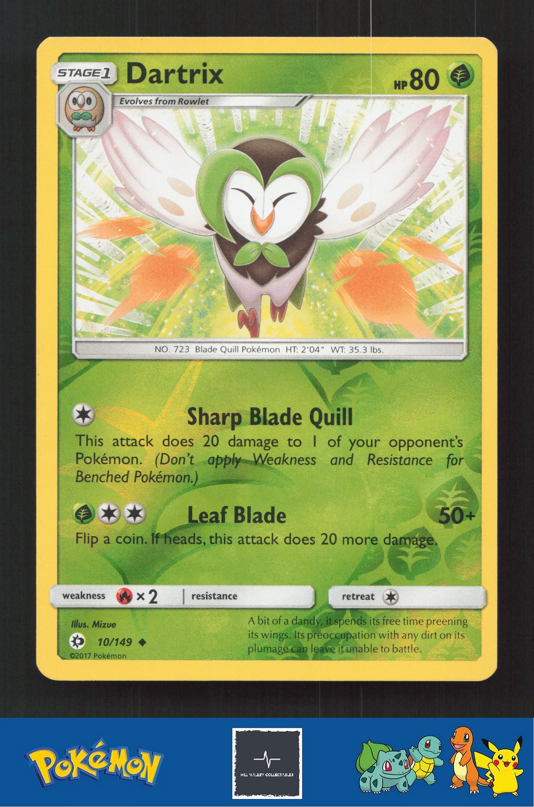 2017 Pokemon SM Sun & Moon Base Set 10/149 Dartrix