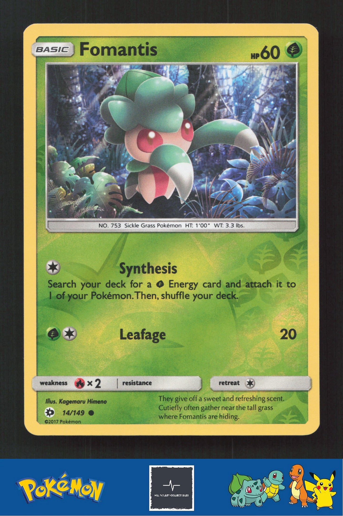 2017 Pokemon SM Sun & Moon Base Set 14/149 Fomantis