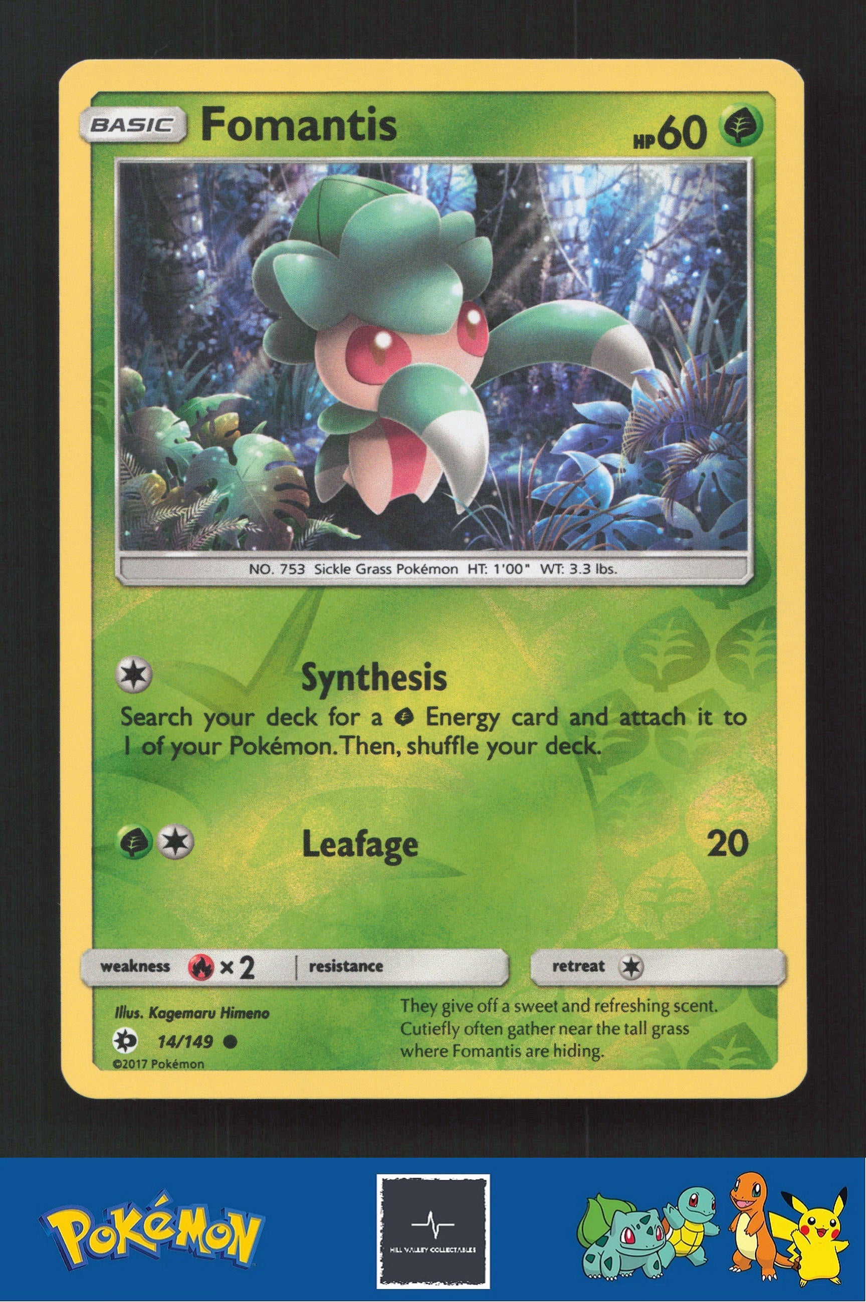 2017 Pokemon SM Sun & Moon Base Set 14/149 Fomantis