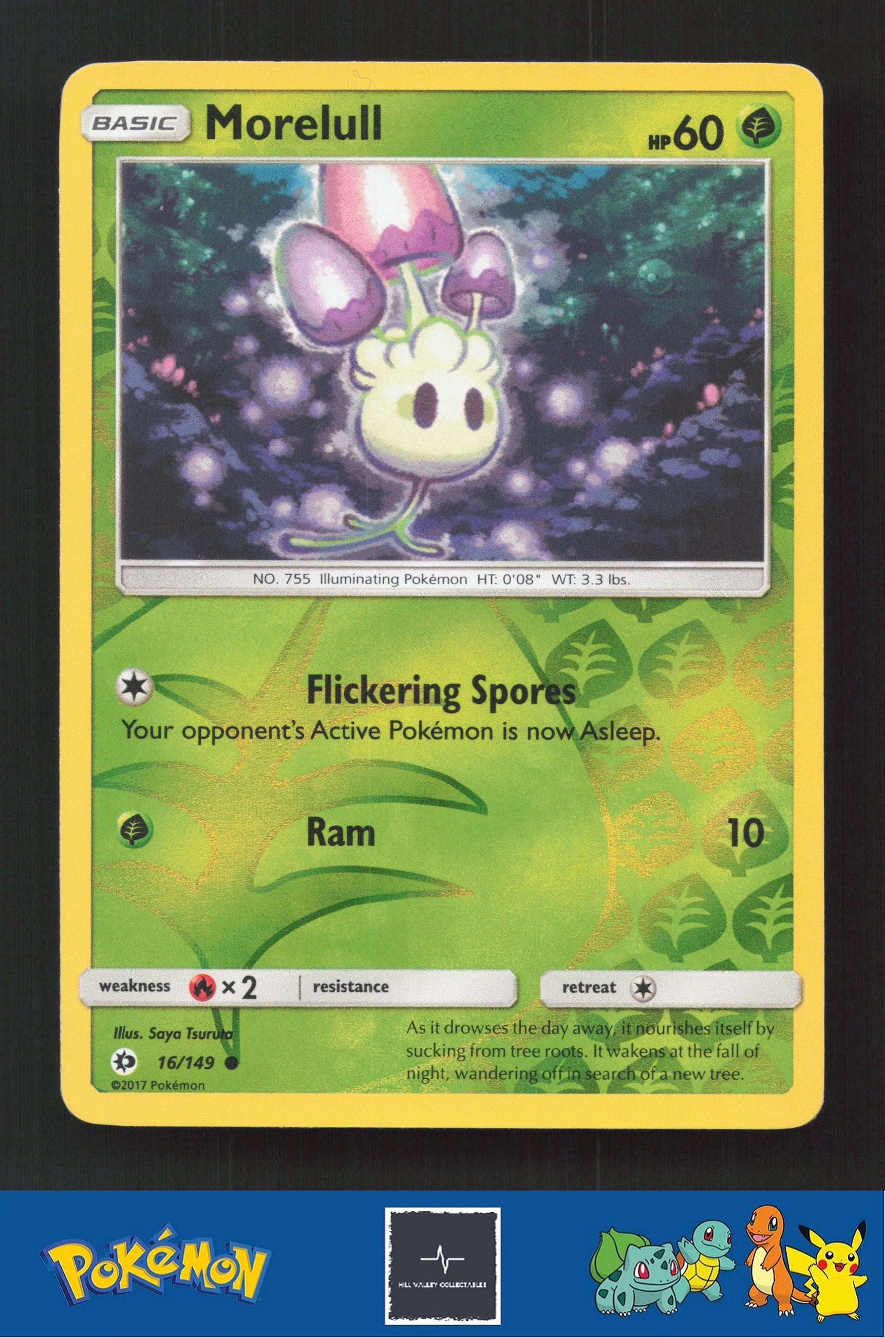 2017 Pokemon SM Sun & Moon Base Set 16/149 Morelull