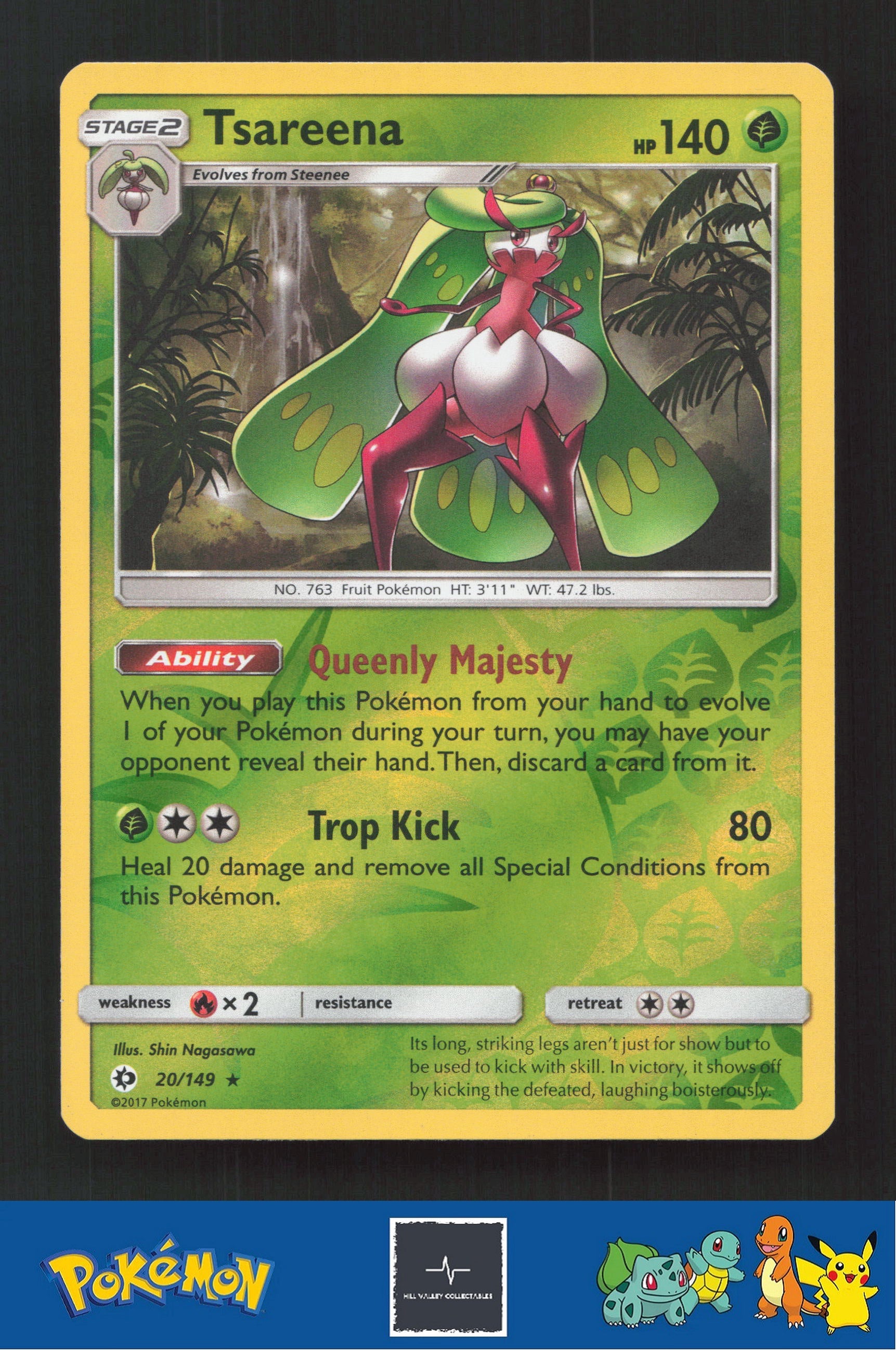 2017 Pokemon SM Sun & Moon Base Set 20/149 Tsareena