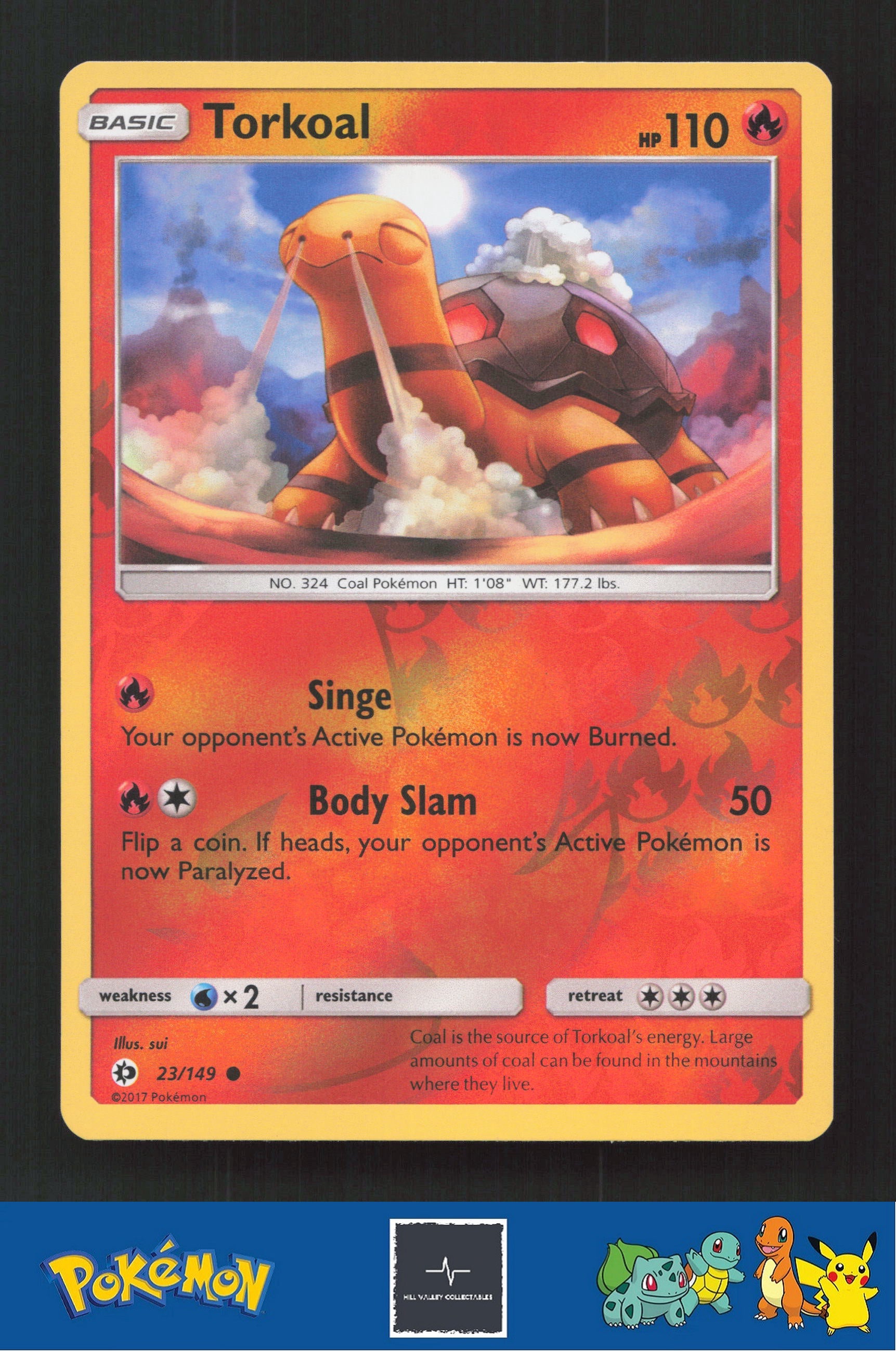 2017 Pokemon SM Sun & Moon Base Set 23/149 Torkoal