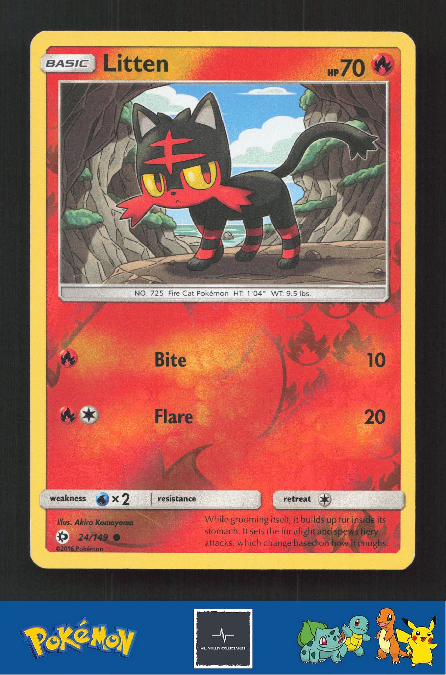 2017 Pokemon SM Sun & Moon Base Set 24/149 Litten
