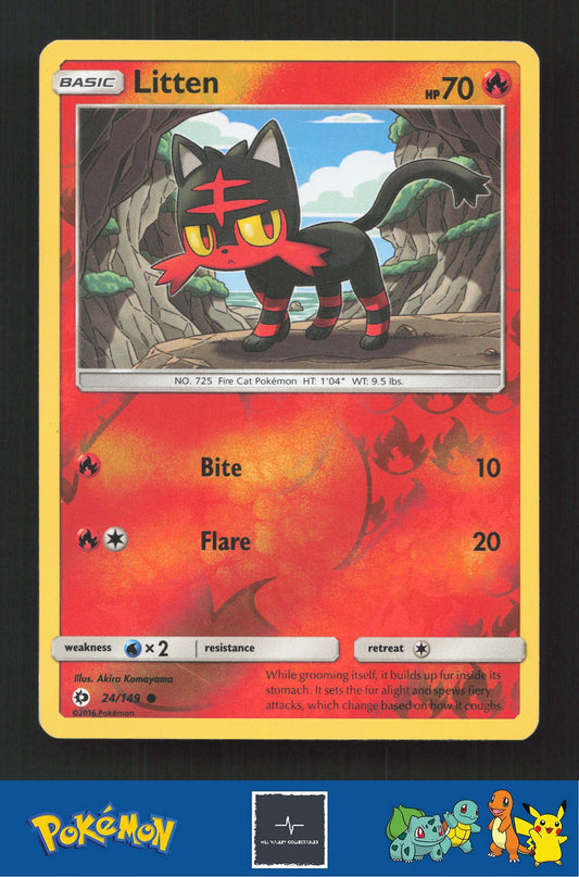 2017 Pokemon SM Sun & Moon Base Set 24/149 Litten