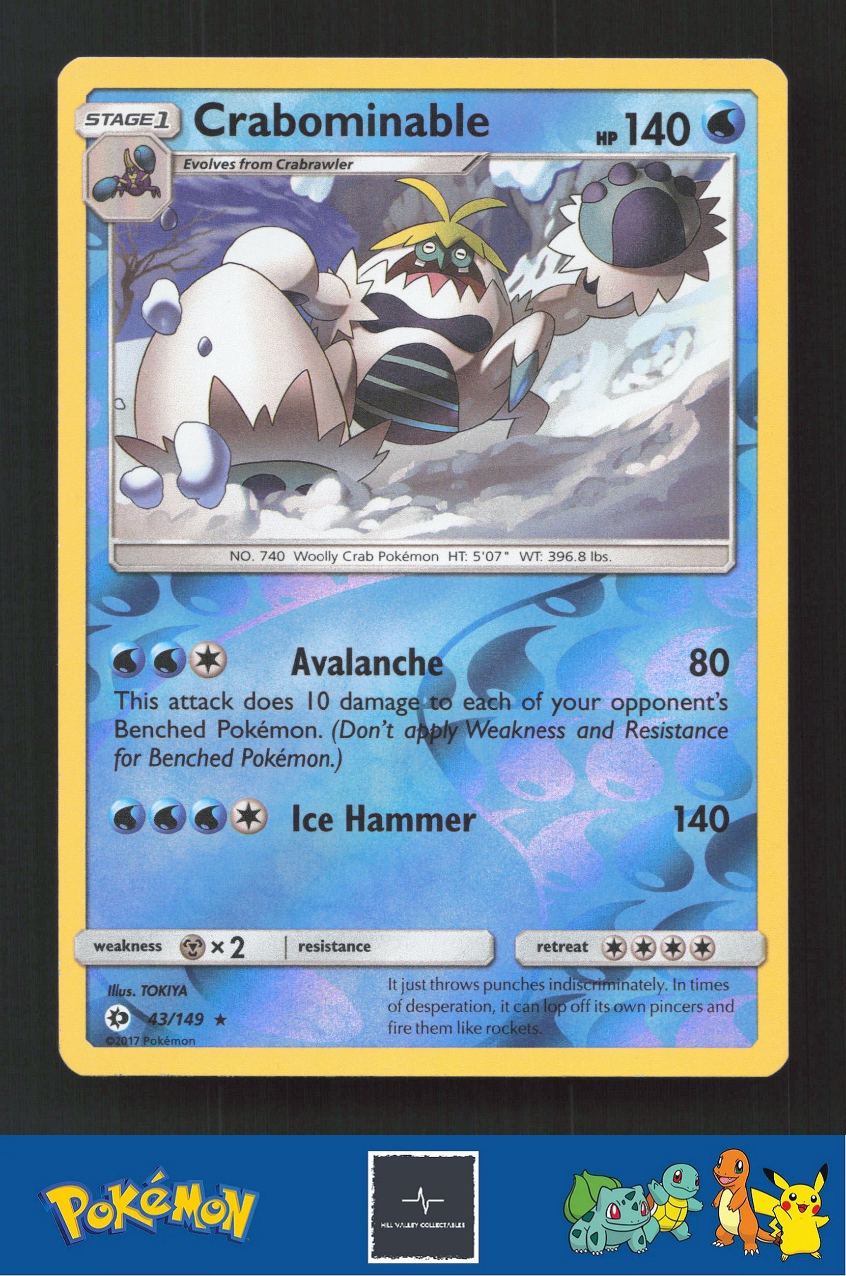 2017 Pokemon SM Sun & Moon Base Set 43/149 Crabominable