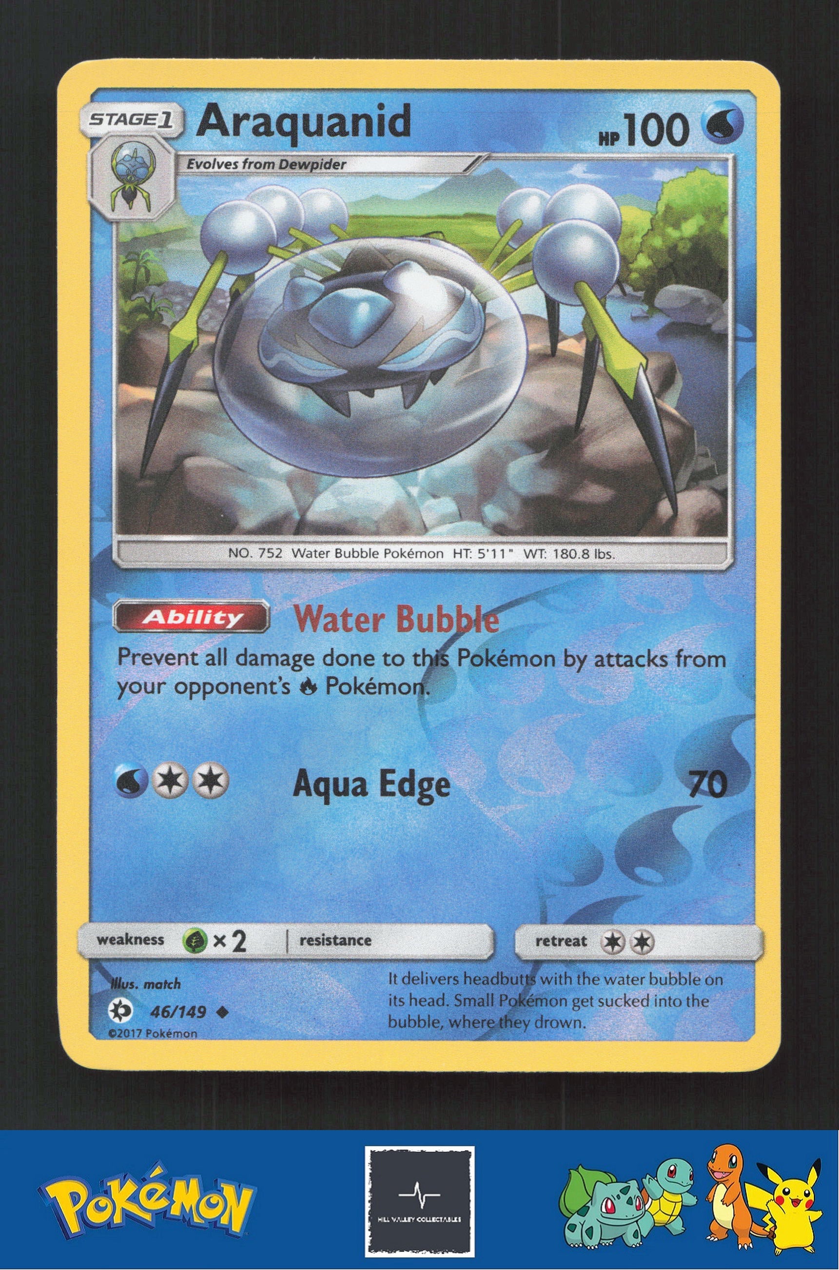 2017 Pokemon SM Sun & Moon Base Set 46/149 Araquanid