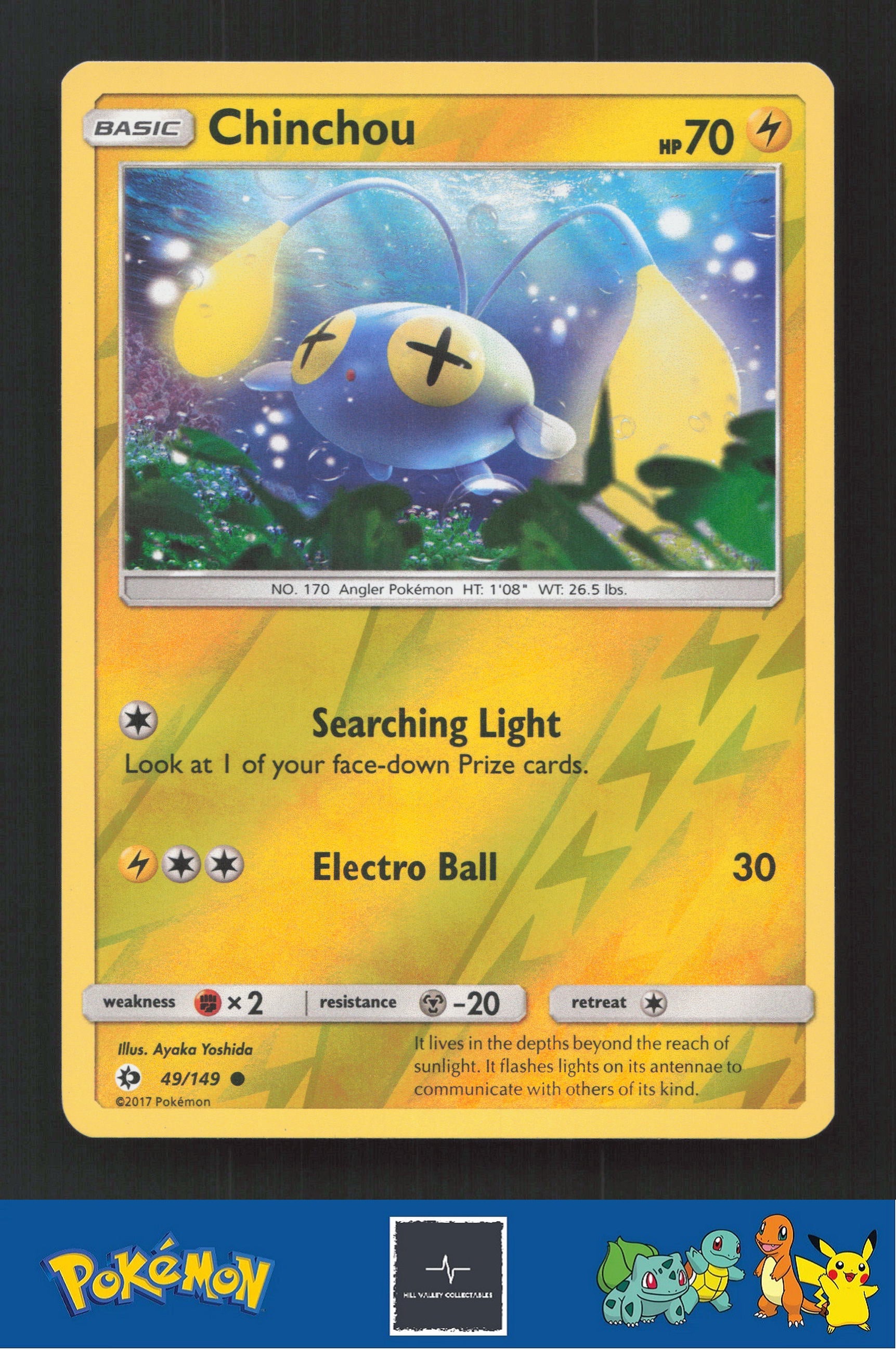 2017 Pokemon SM Sun & Moon Base Set 49/149 Chinchou