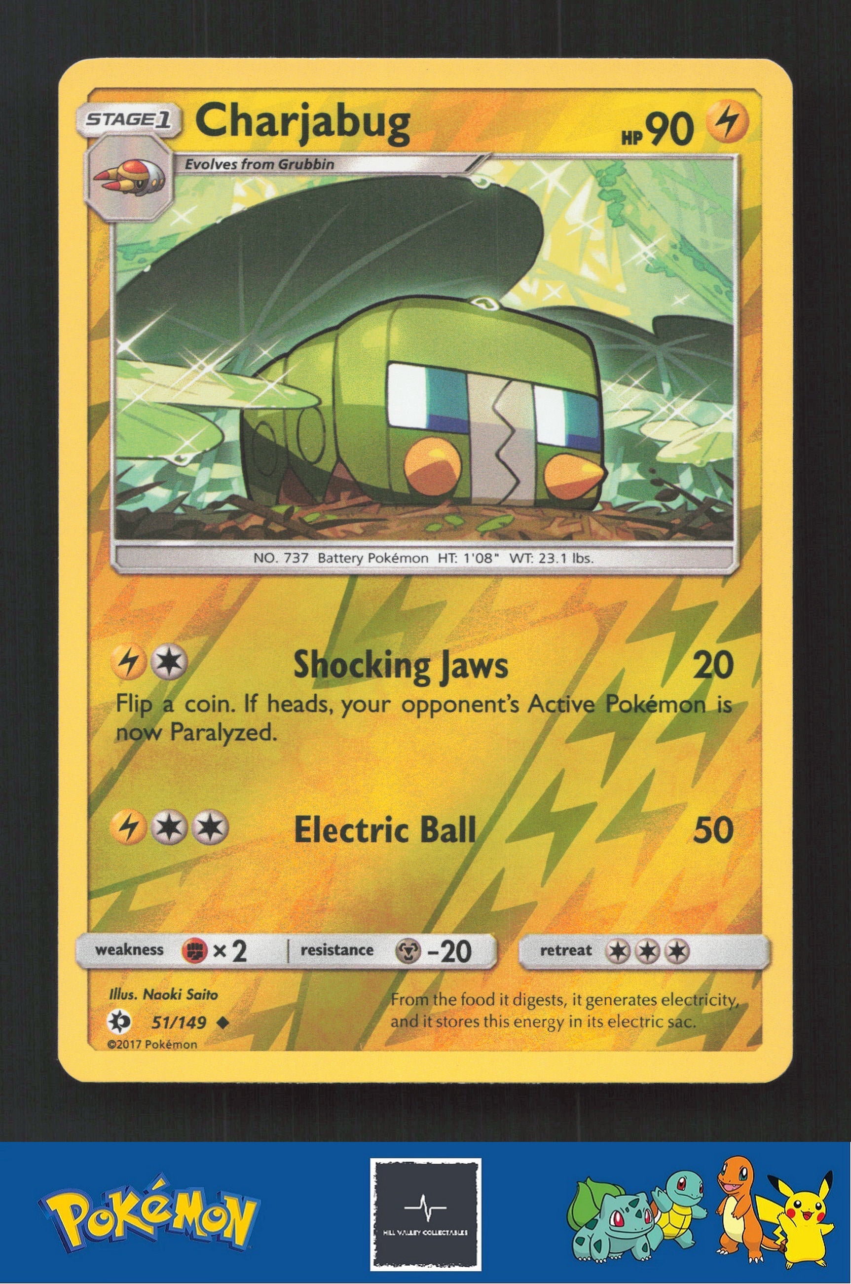 2017 Pokemon SM Sun & Moon Base Set 51/149 Charjabug