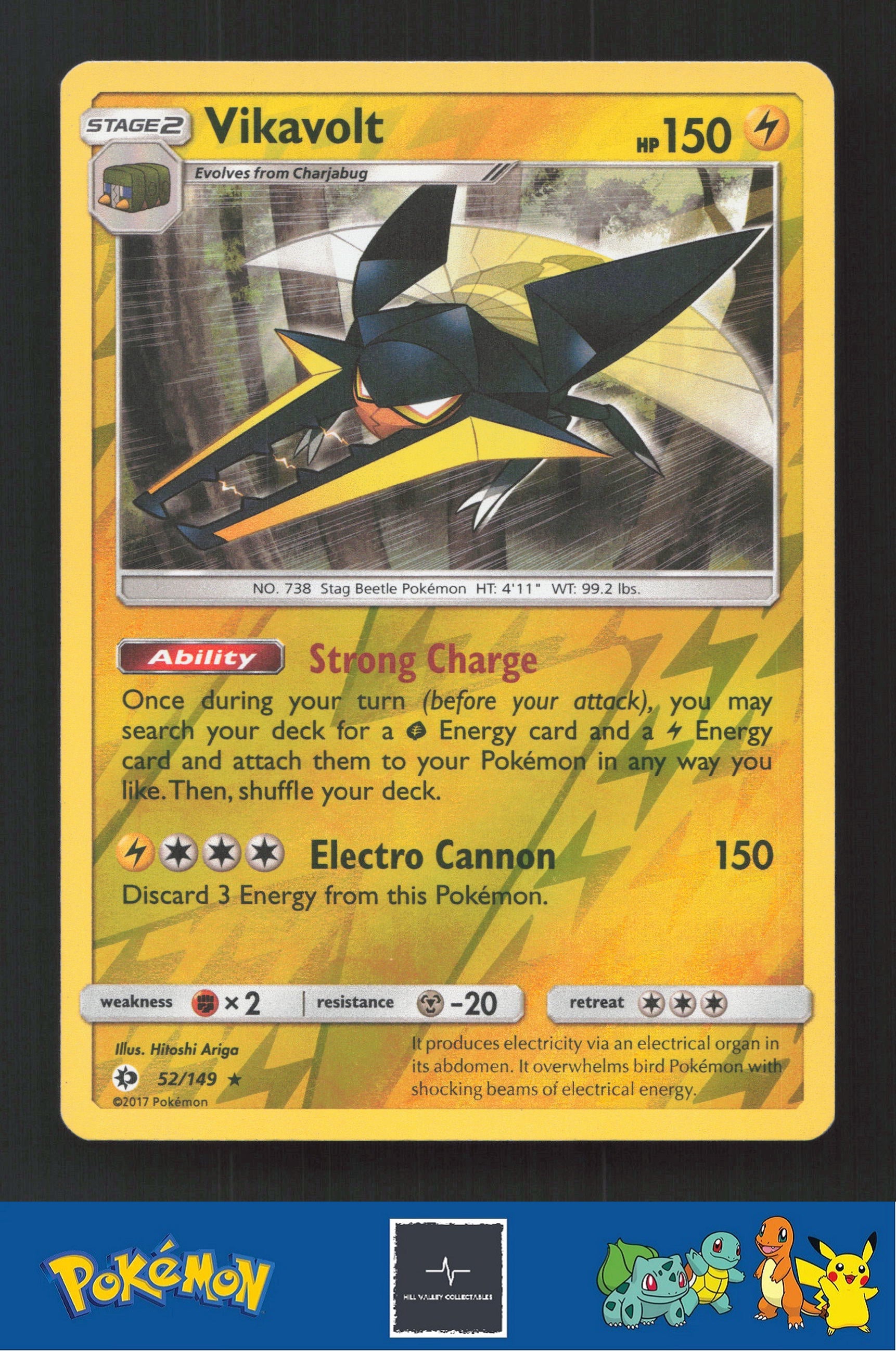 2017 Pokemon SM Sun & Moon Base Set 52/149 Vikavolt