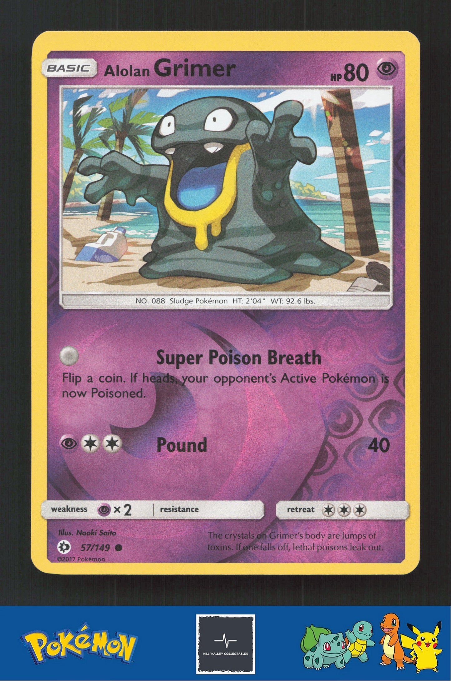 2017 Pokemon SM Sun & Moon Base Set 57/149 Alolan Grimer