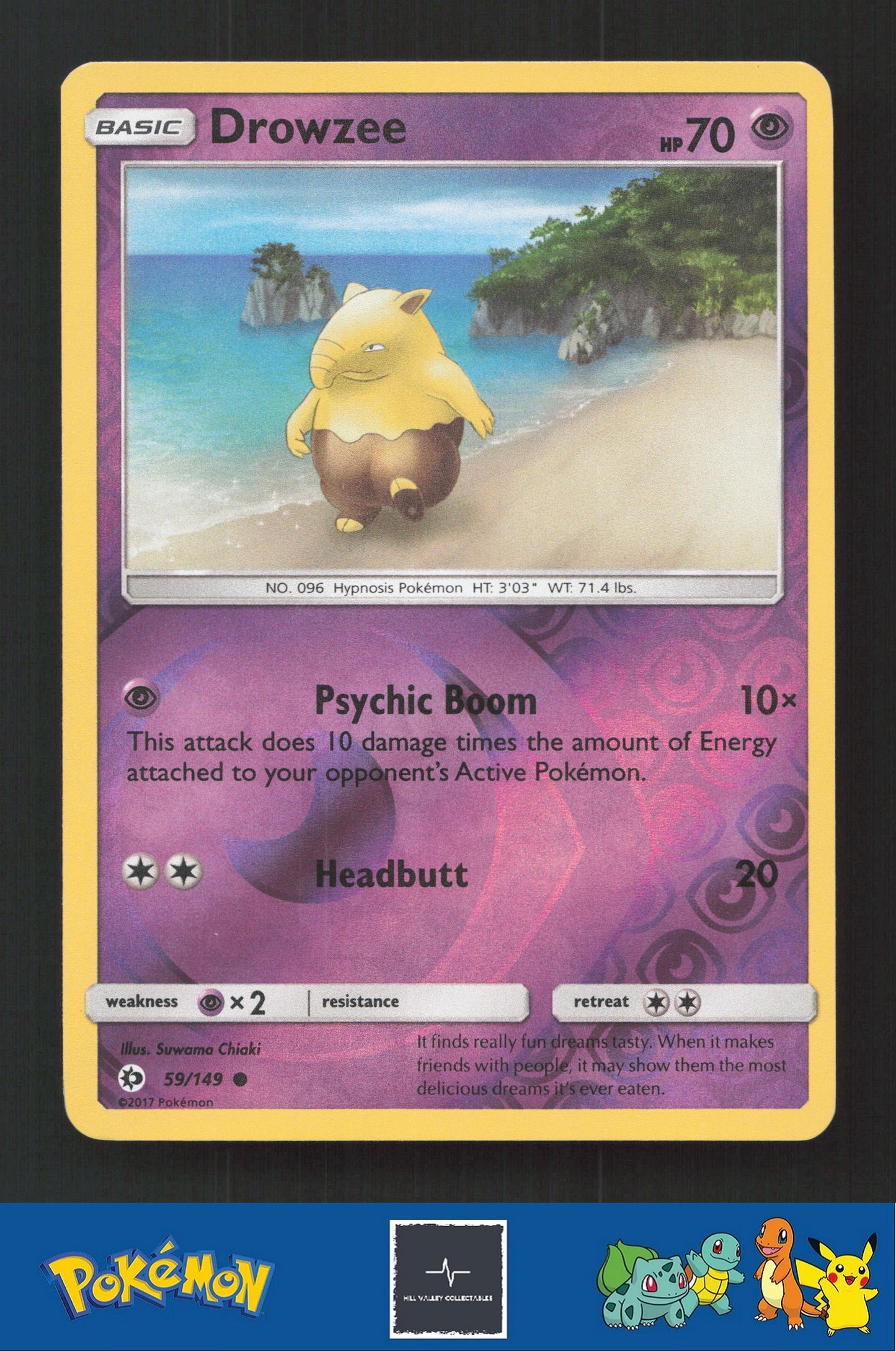 2017 Pokemon SM Sun & Moon Base Set 59/149 Drowzee