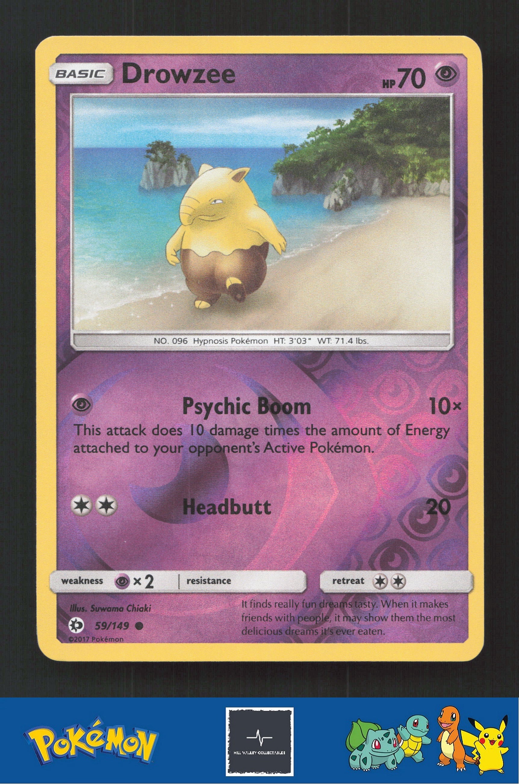 2017 Pokemon SM Sun & Moon Base Set 59/149 Drowzee