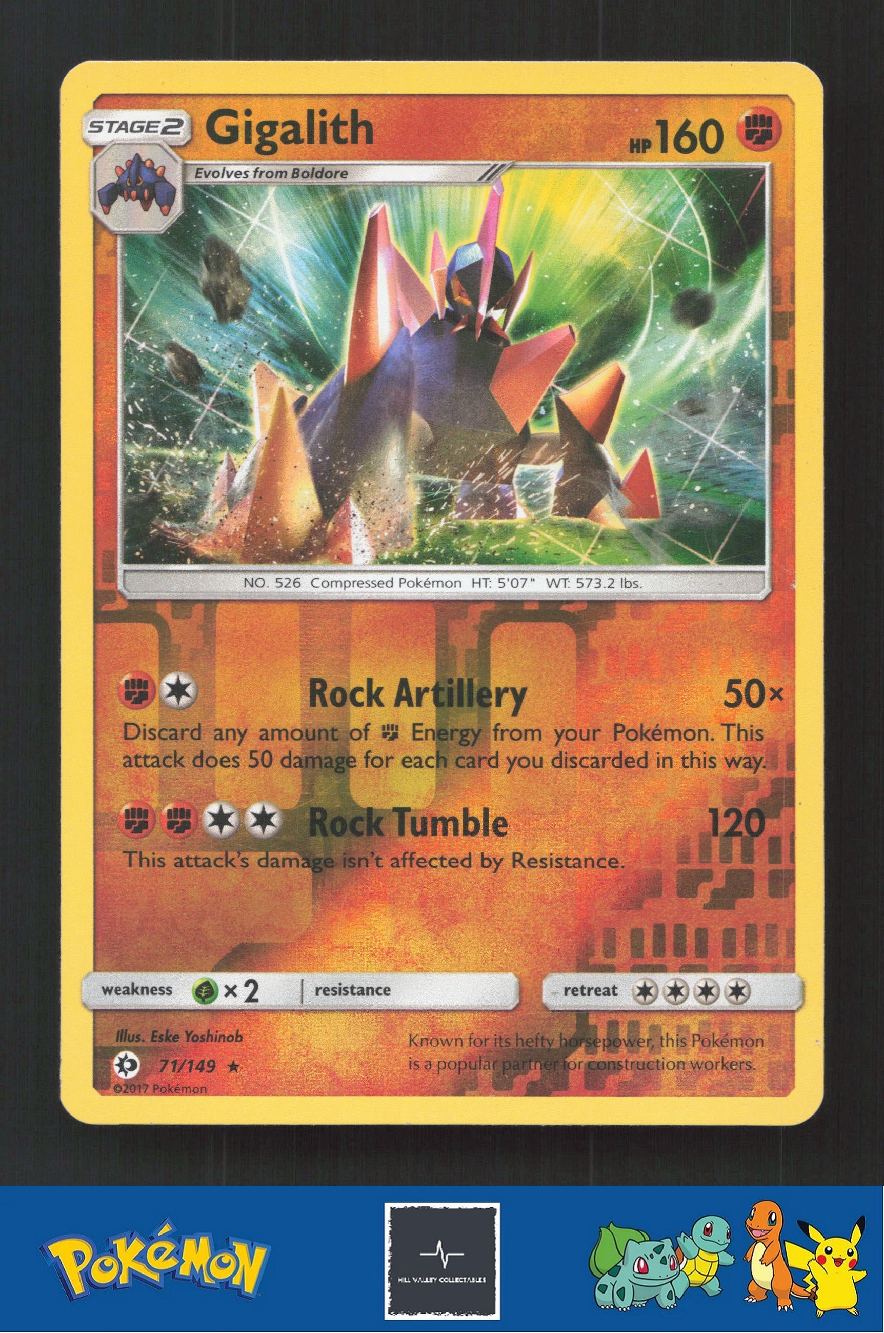 2017 Pokemon SM Sun & Moon Base Set 71/149 Gigalith