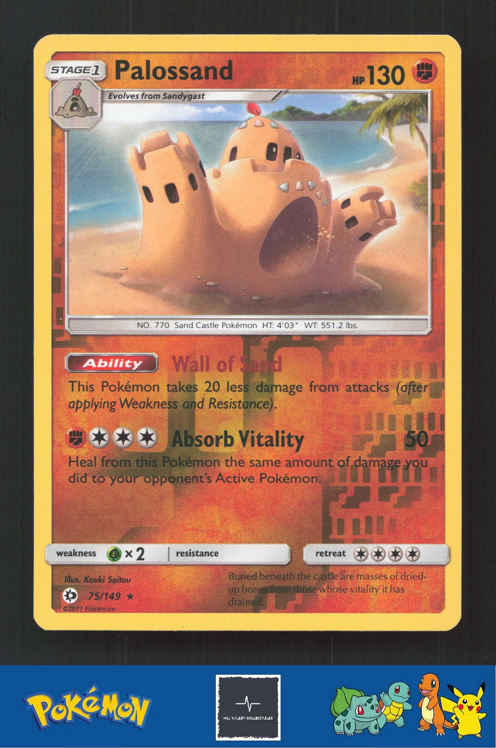 2017 Pokemon SM Sun & Moon Base Set 75/149 Palossand