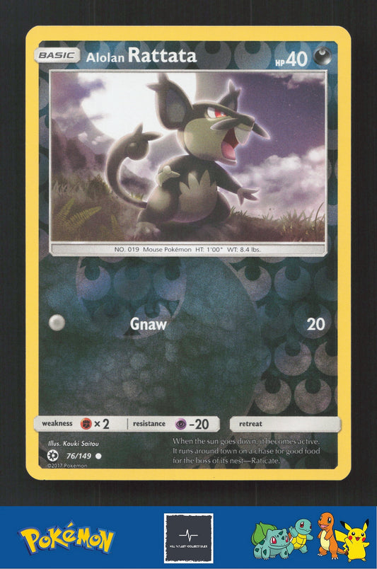 2017 Pokemon SM Sun & Moon Base Set 76/149 Alolan Rattata
