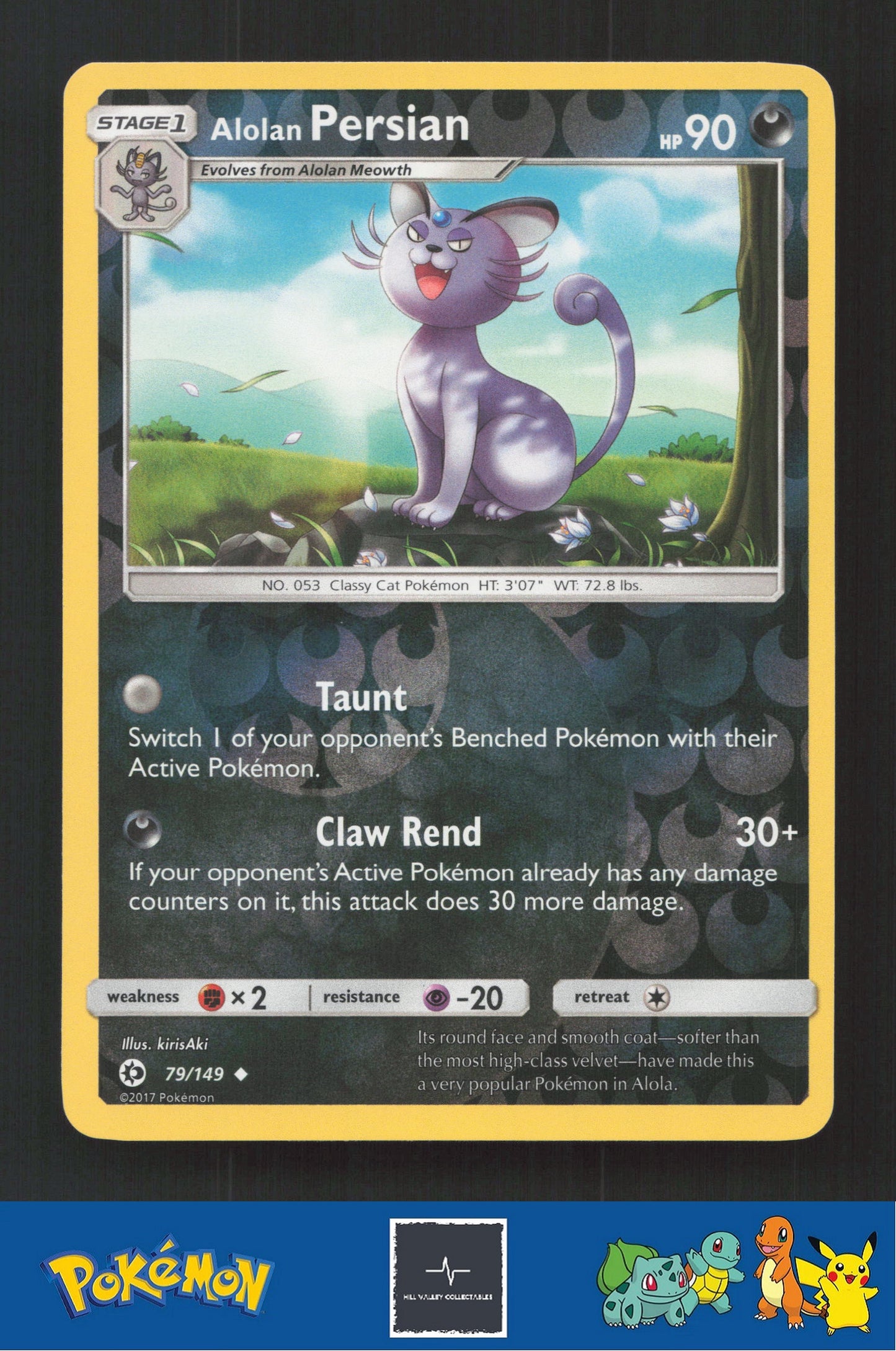 2017 Pokemon SM Sun & Moon Base Set 79/149 Alolan Persian