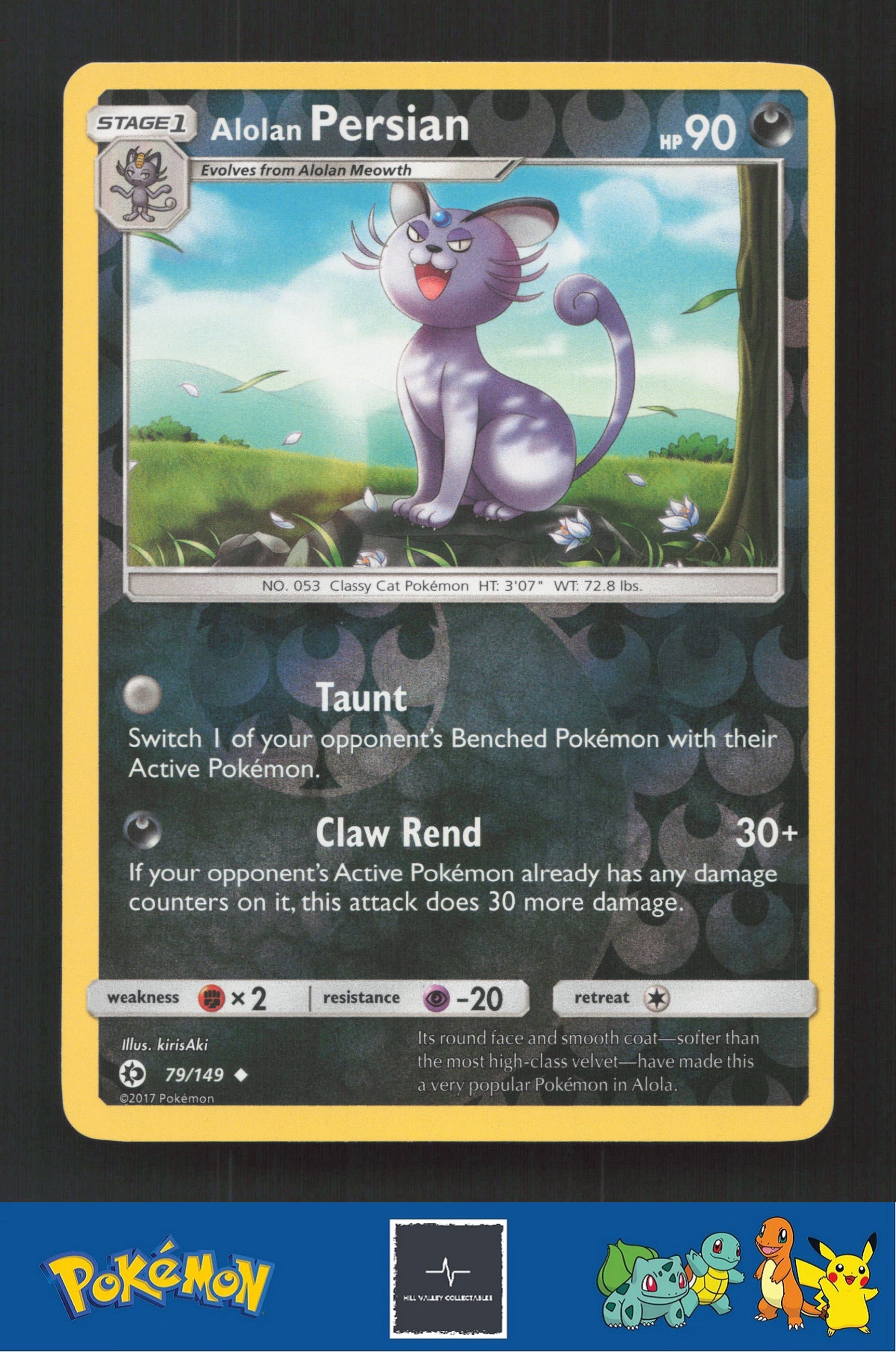 2017 Pokemon SM Sun & Moon Base Set 79/149 Alolan Persian
