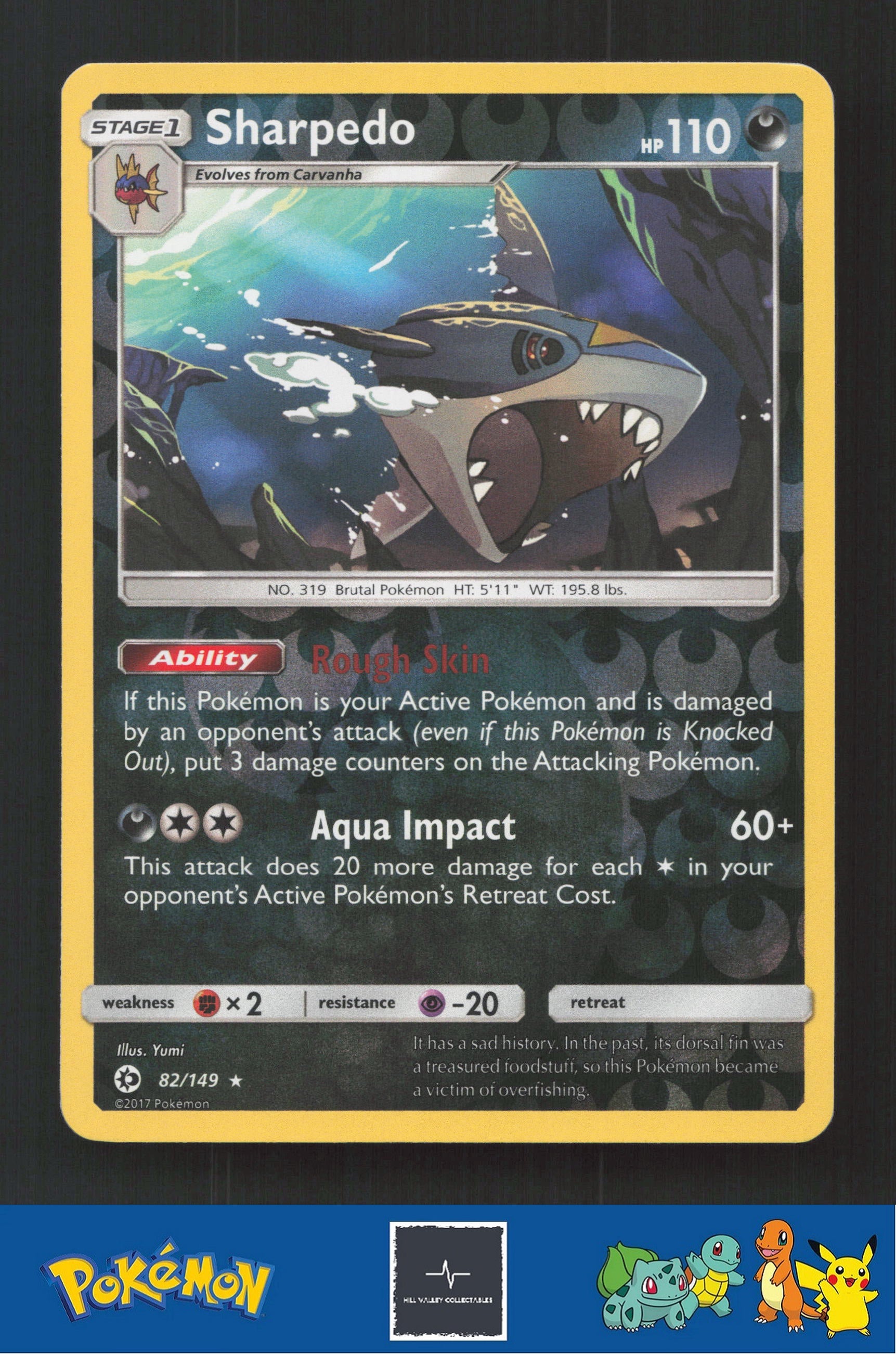 2017 Pokemon SM Sun & Moon Base Set 82/149 Sharpedo