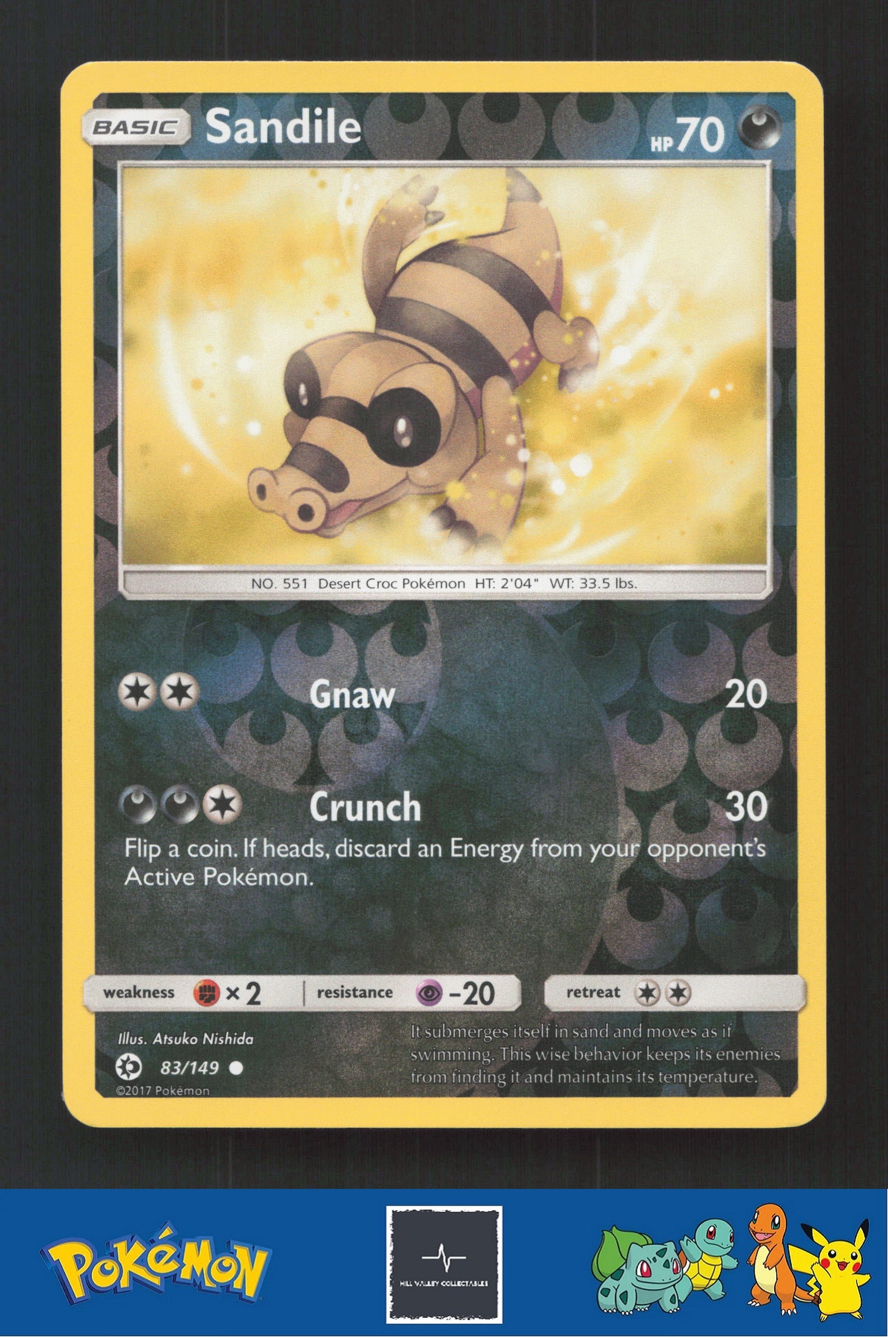 2017 Pokemon SM Sun & Moon Base Set 83/149 Sandile