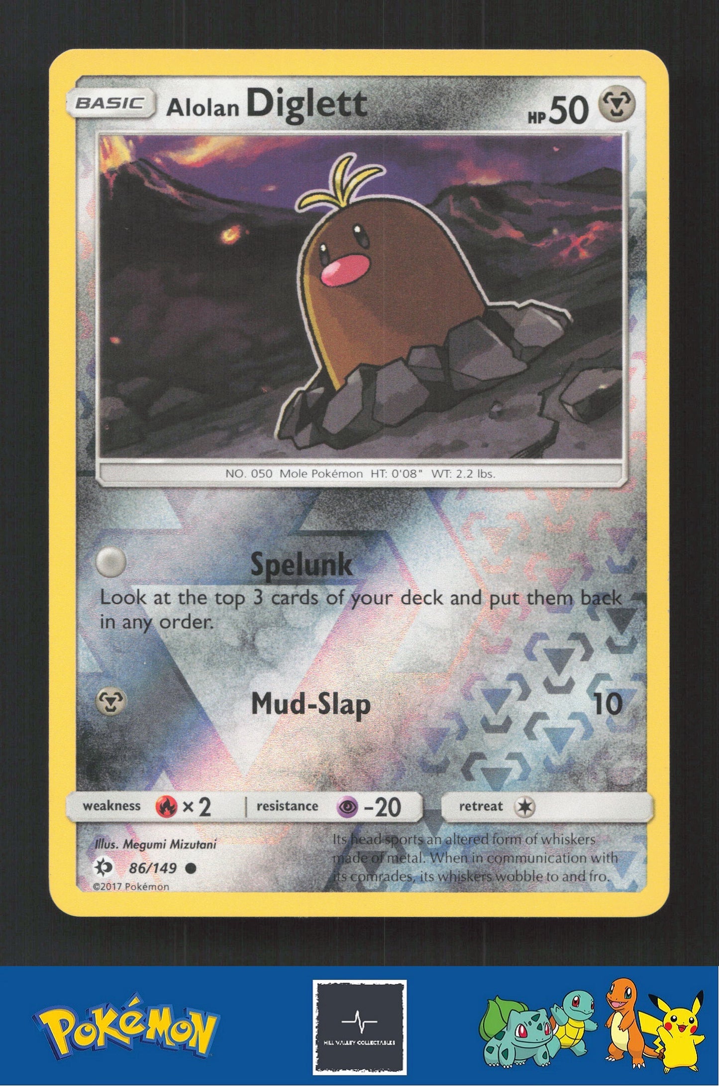 2017 Pokemon SM Sun & Moon Base Set 86/149 Alolan Diglett