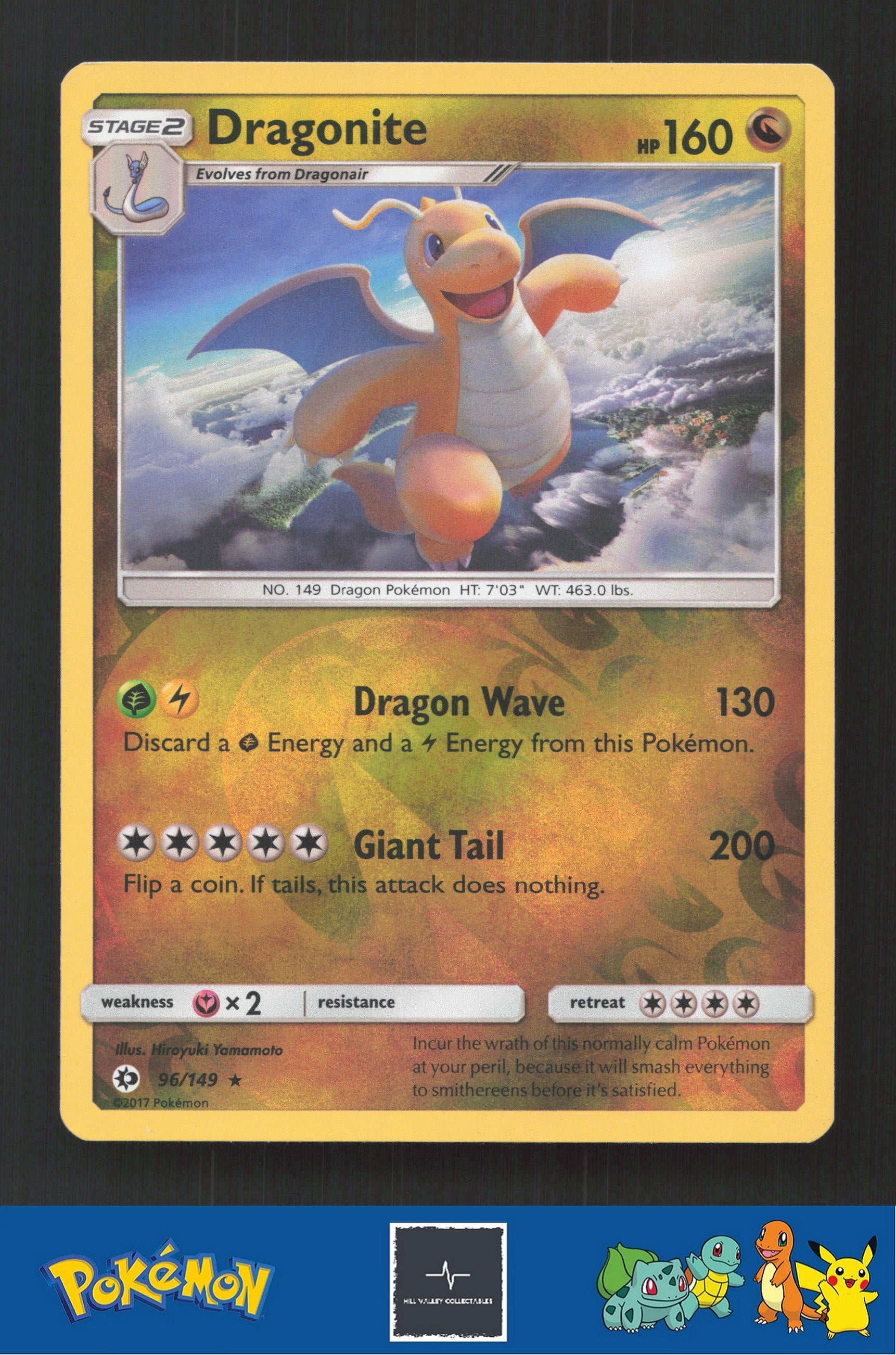 2017 Pokemon SM Sun & Moon Base Set 96/149 Dragonite