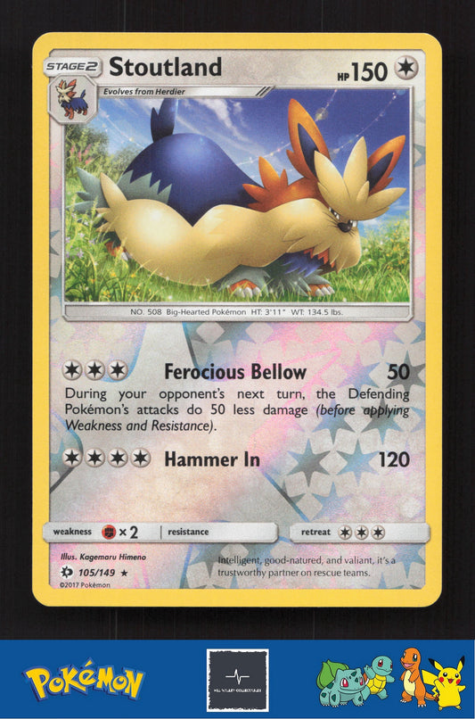 2017 Pokemon SM Sun & Moon Base Set 105/149 Stoutland