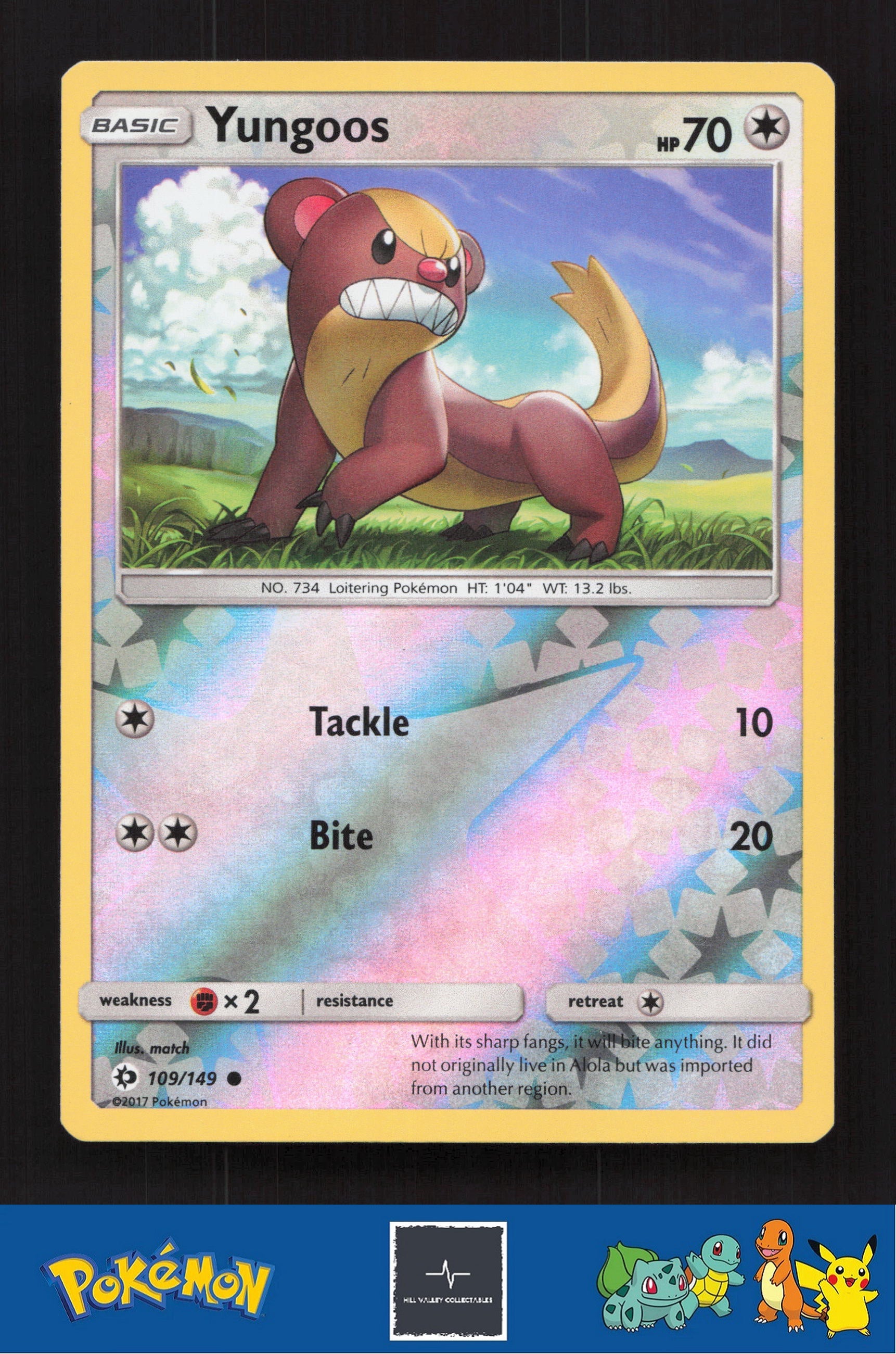 2017 Pokemon SM Sun & Moon Base Set 109/149 Yungoos