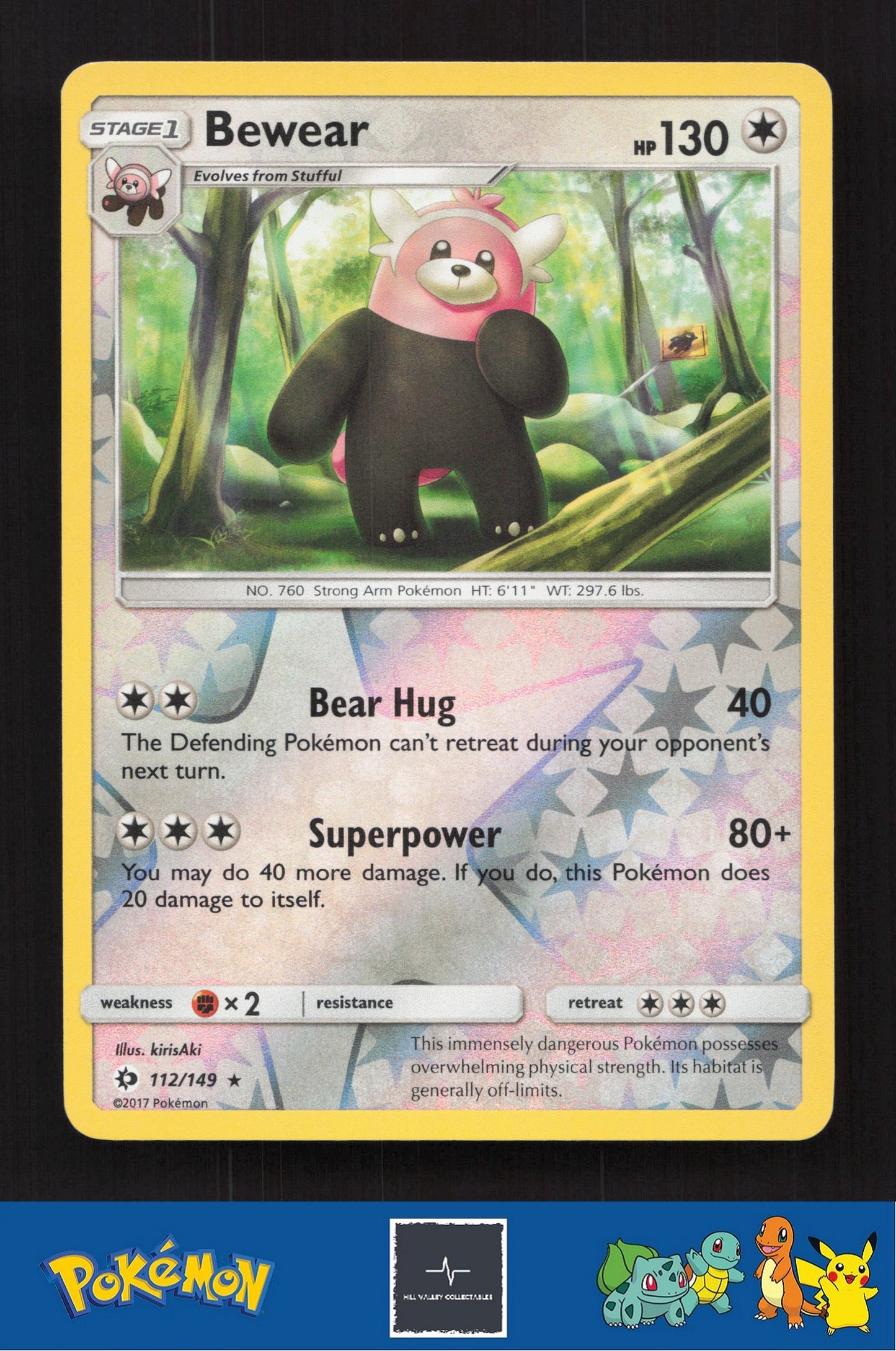 2017 Pokemon SM Sun & Moon Base Set 112/149 Bewear