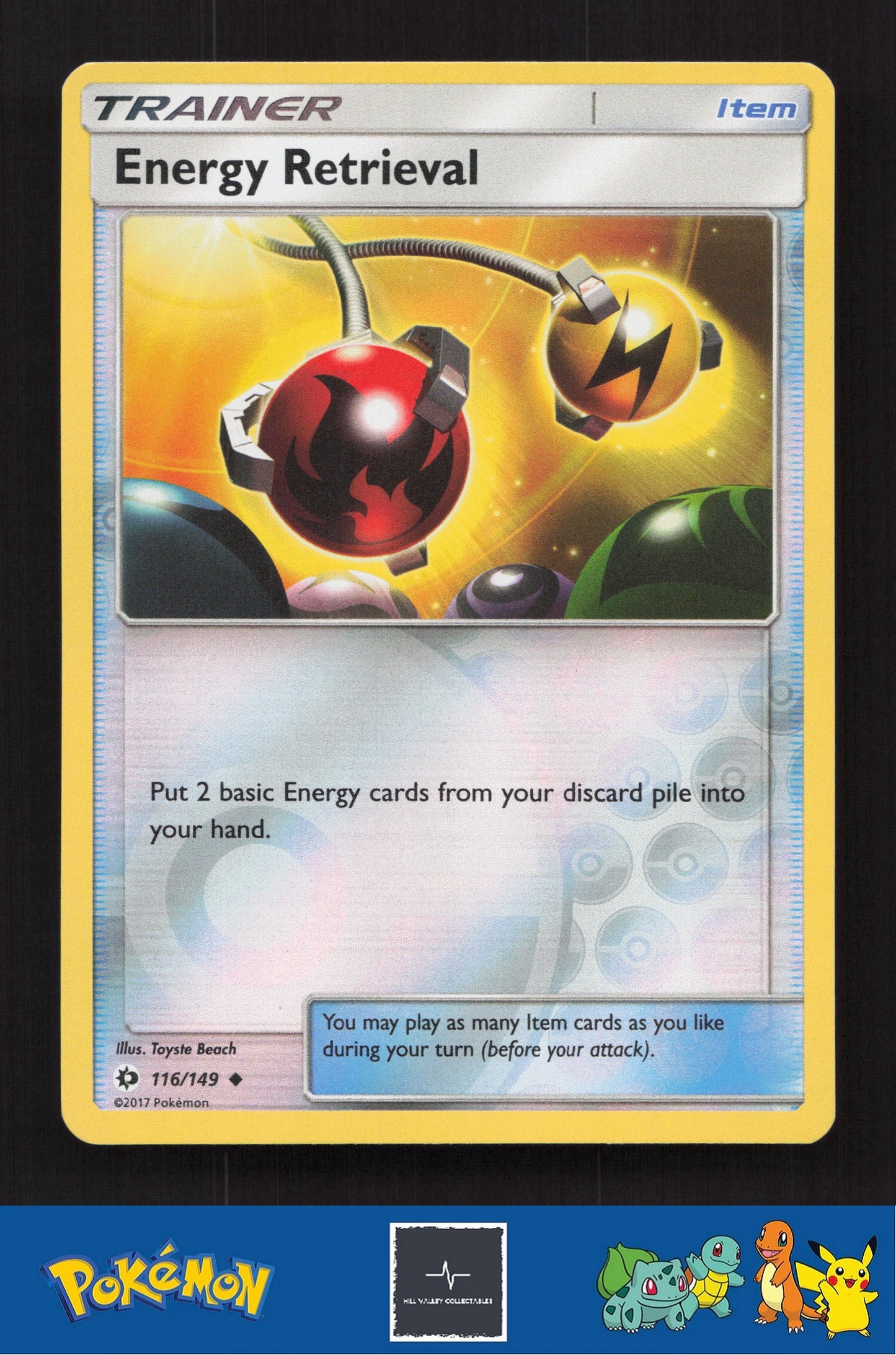 2017 Pokemon SM Sun & Moon Base Set 116/149 Energy Retrieval