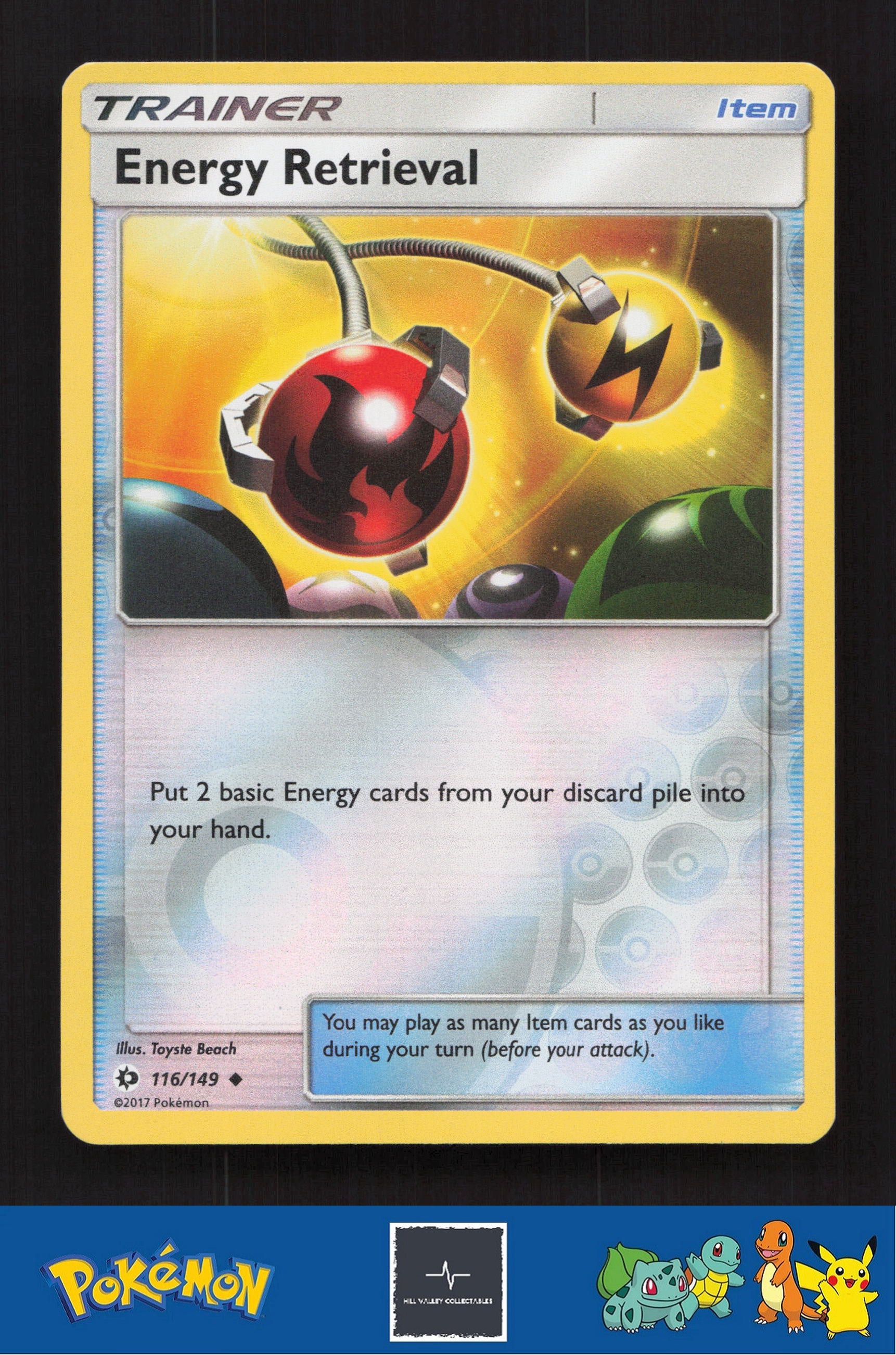 2017 Pokemon SM Sun & Moon Base Set 116/149 Energy Retrieval
