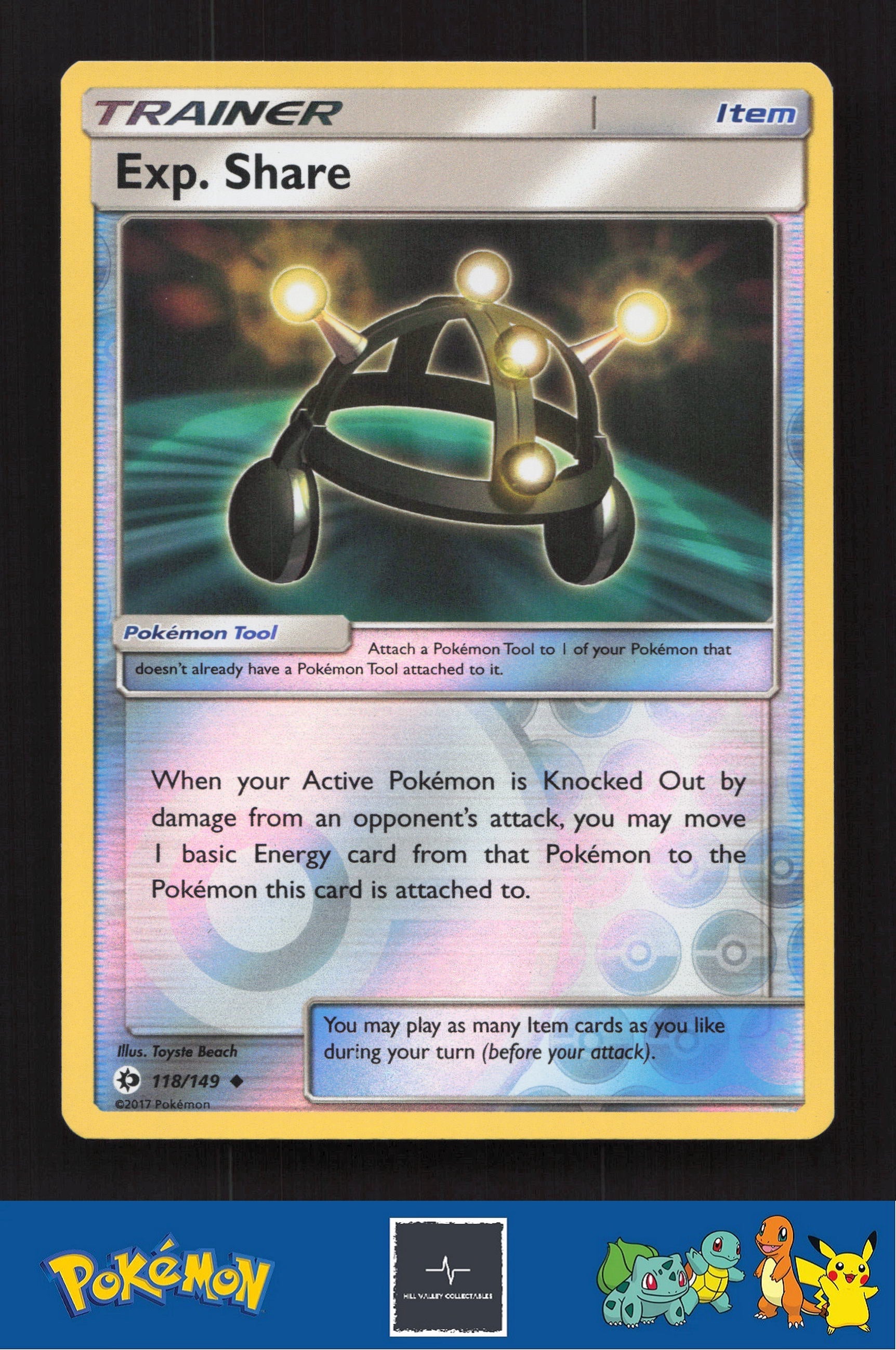 2017 Pokemon SM Sun & Moon Base Set 118/149 Exp. Share