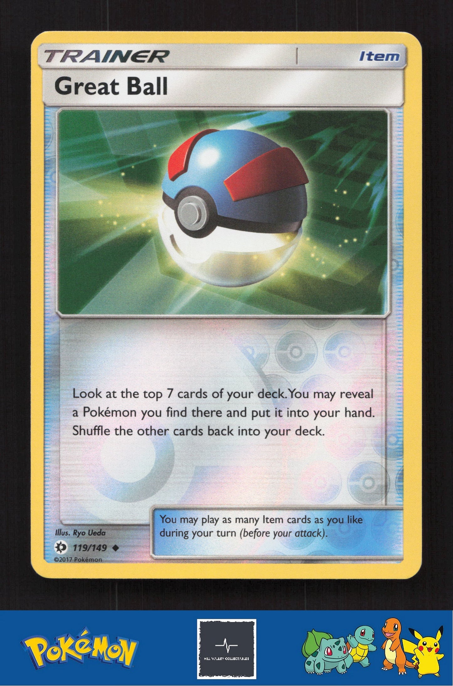 2017 Pokemon SM Sun & Moon Base Set 119/149 Great Ball