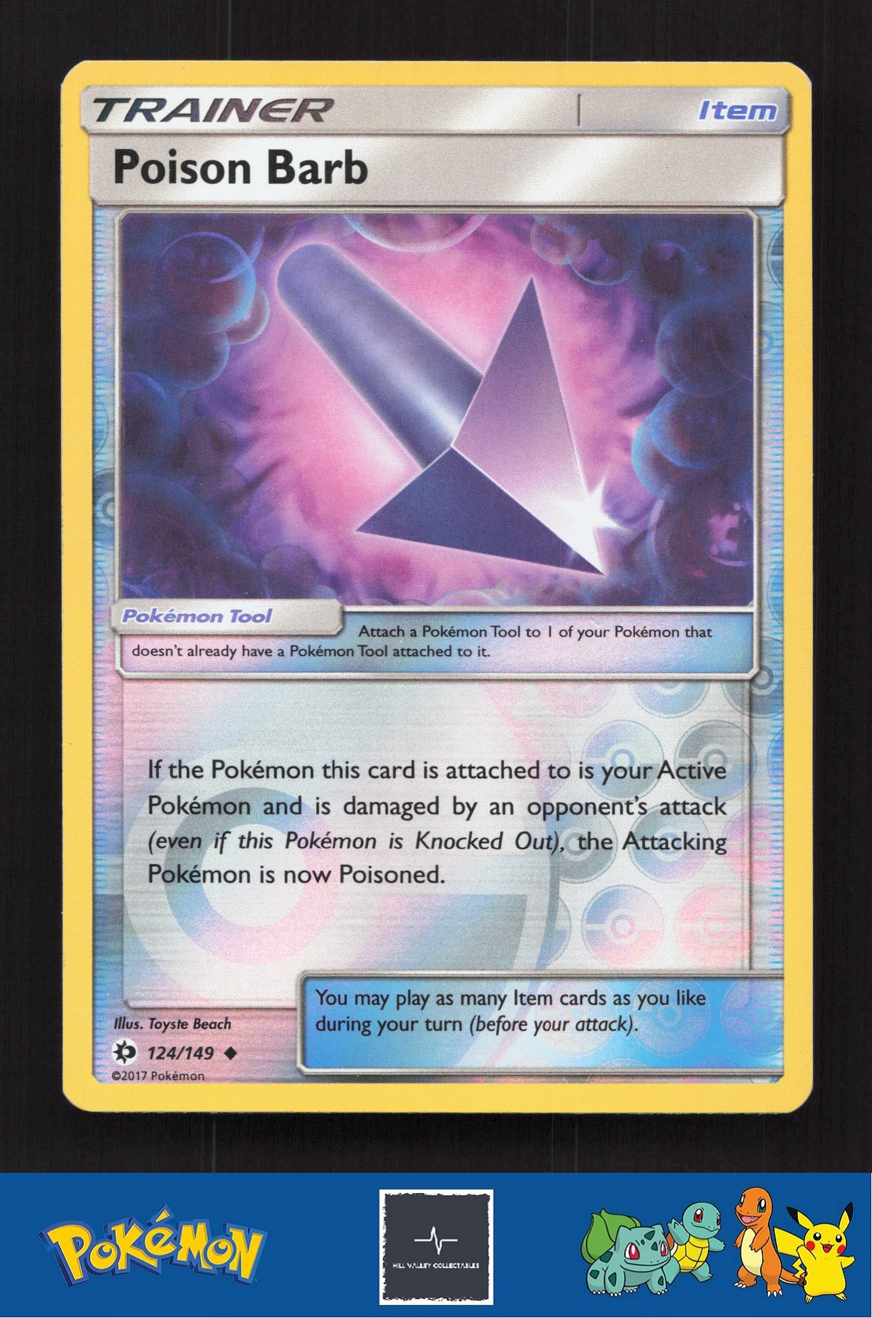 2017 Pokemon SM Sun & Moon Base Set 124/149 Poison Barb