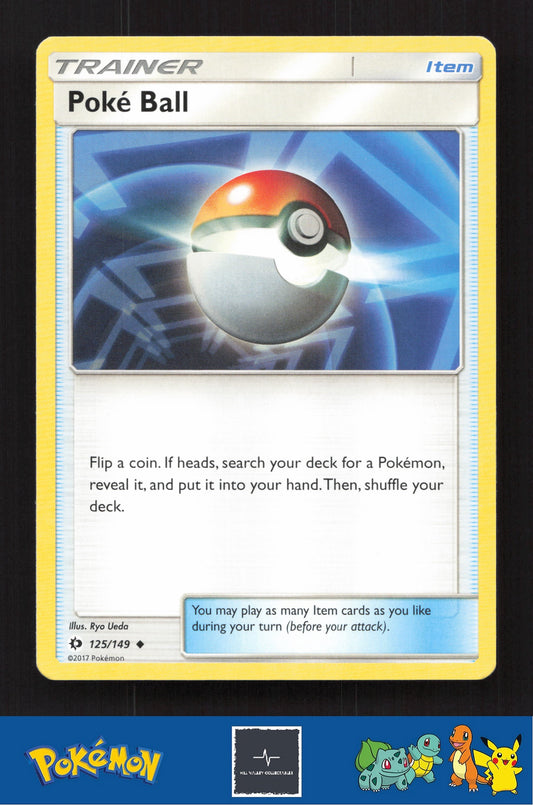 2017 Pokemon SM Sun & Moon Base Set 125/149 Poke Ball