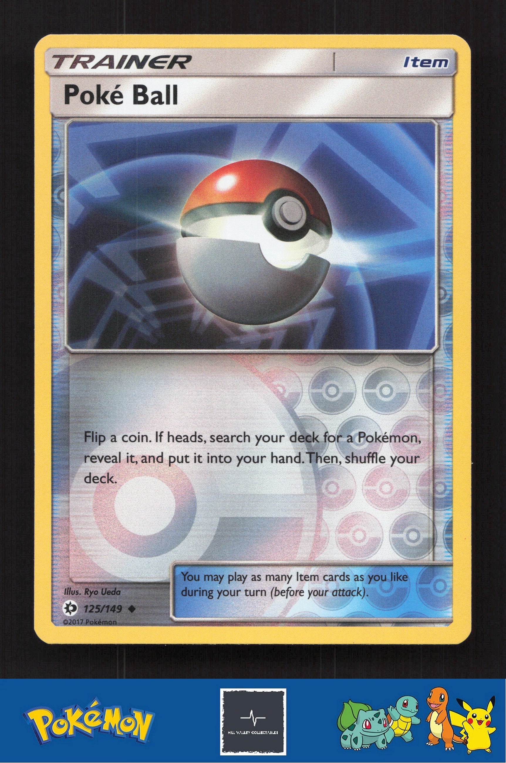 2017 Pokemon SM Sun & Moon Base Set 125/149 Poke Ball Reverse