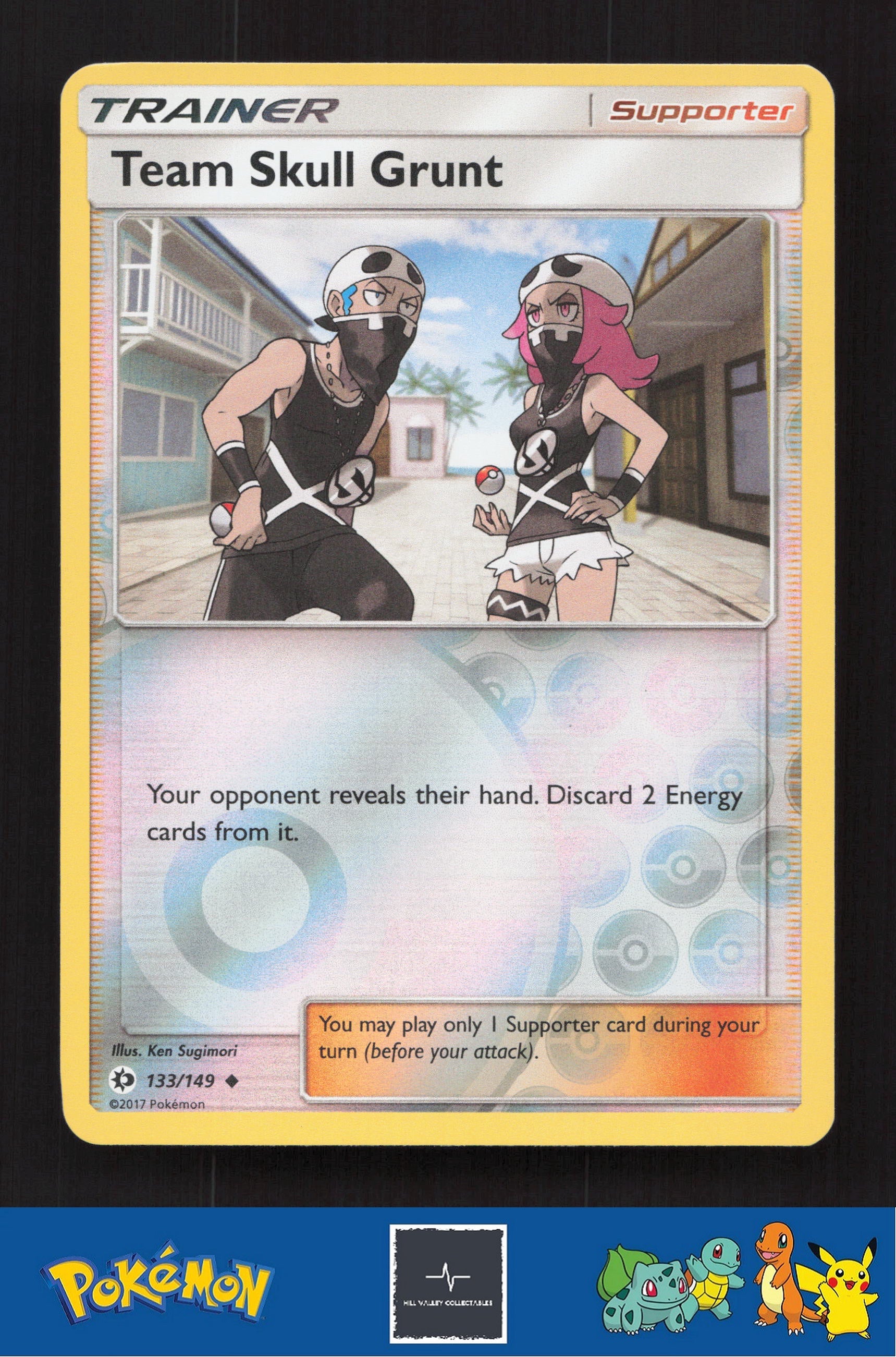 2017 Pokemon SM Sun & Moon Base Set 133/149 Team Skull Grunt