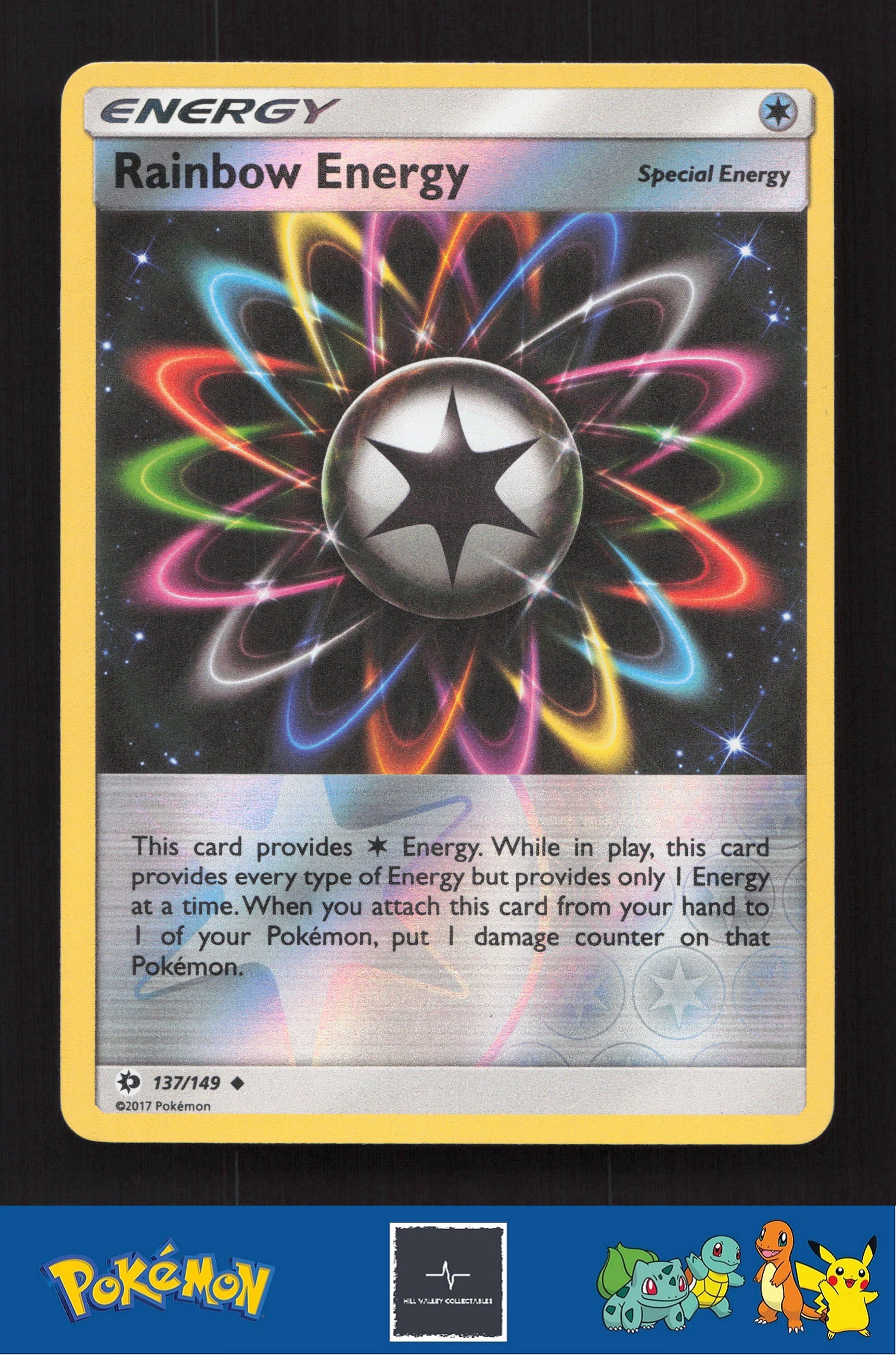 2017 Pokemon SM Sun & Moon Base Set 137/149 Rainbow Energy