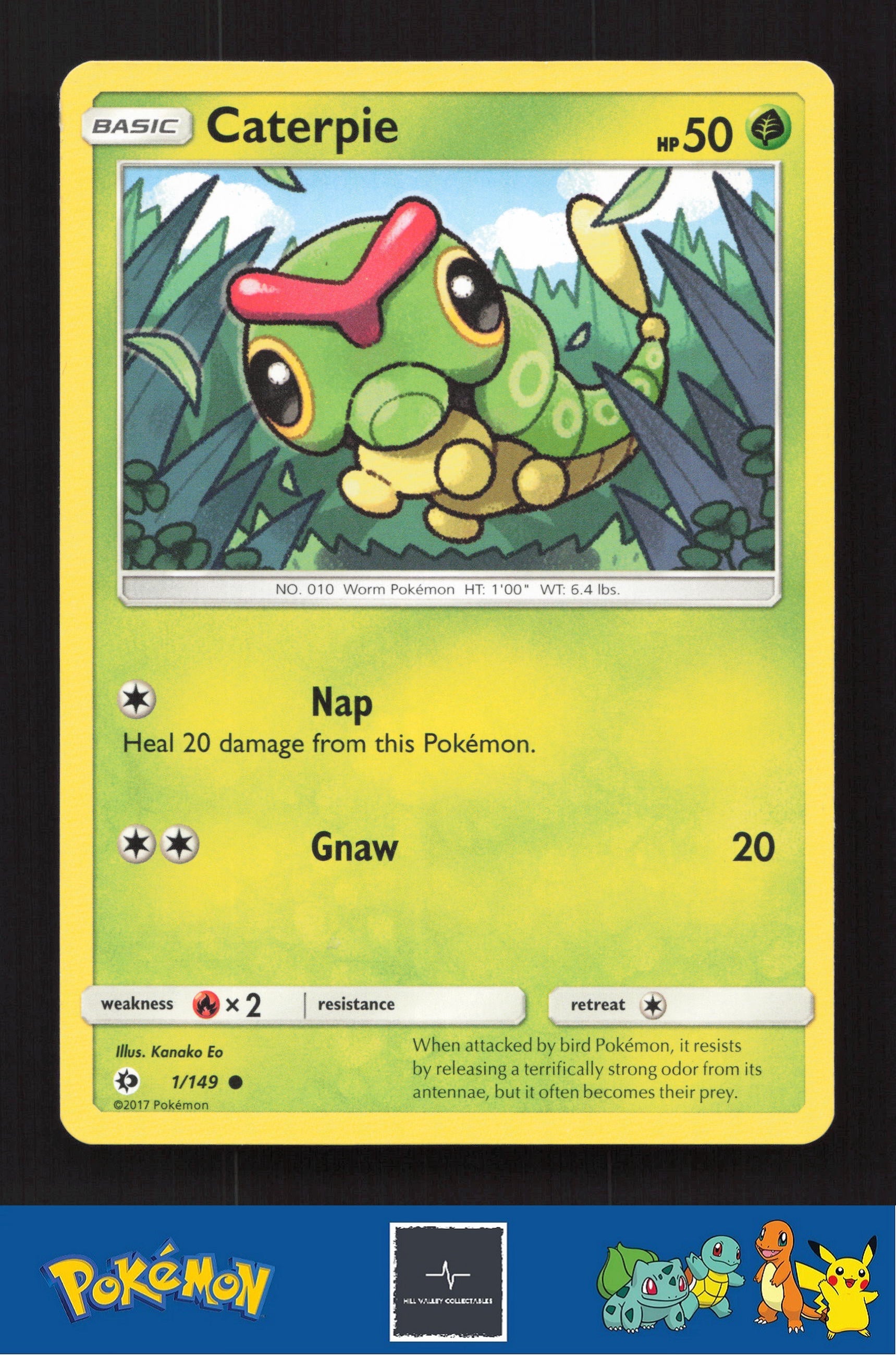 2017 Pokemon SM Sun & Moon Base Set 1/149 Caterpie