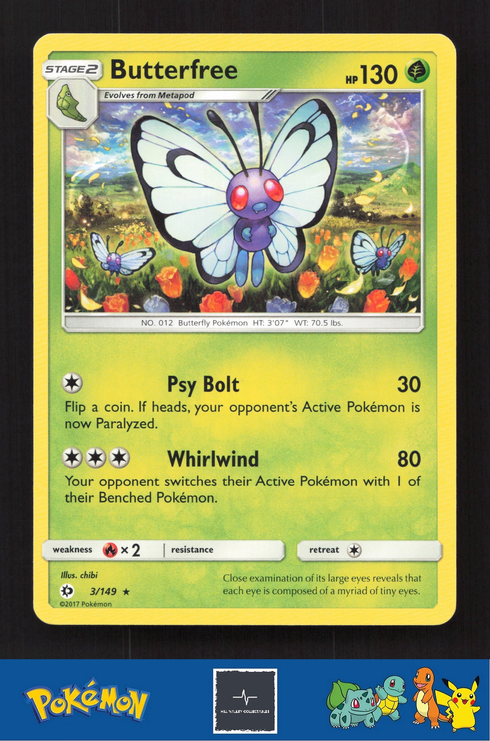2017 Pokemon SM Sun & Moon Base Set 3/149 Butterfree