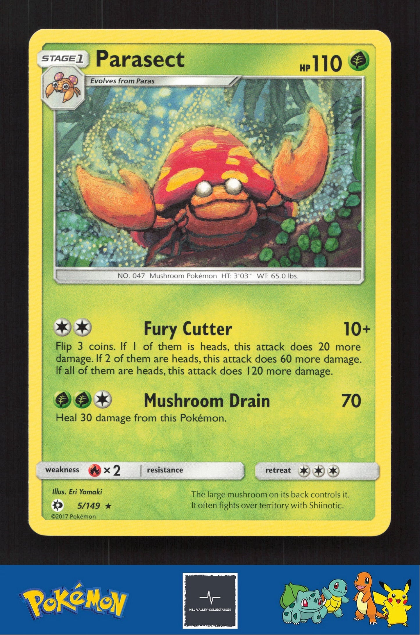 2017 Pokemon SM Sun & Moon Base Set 5/149 Parasect