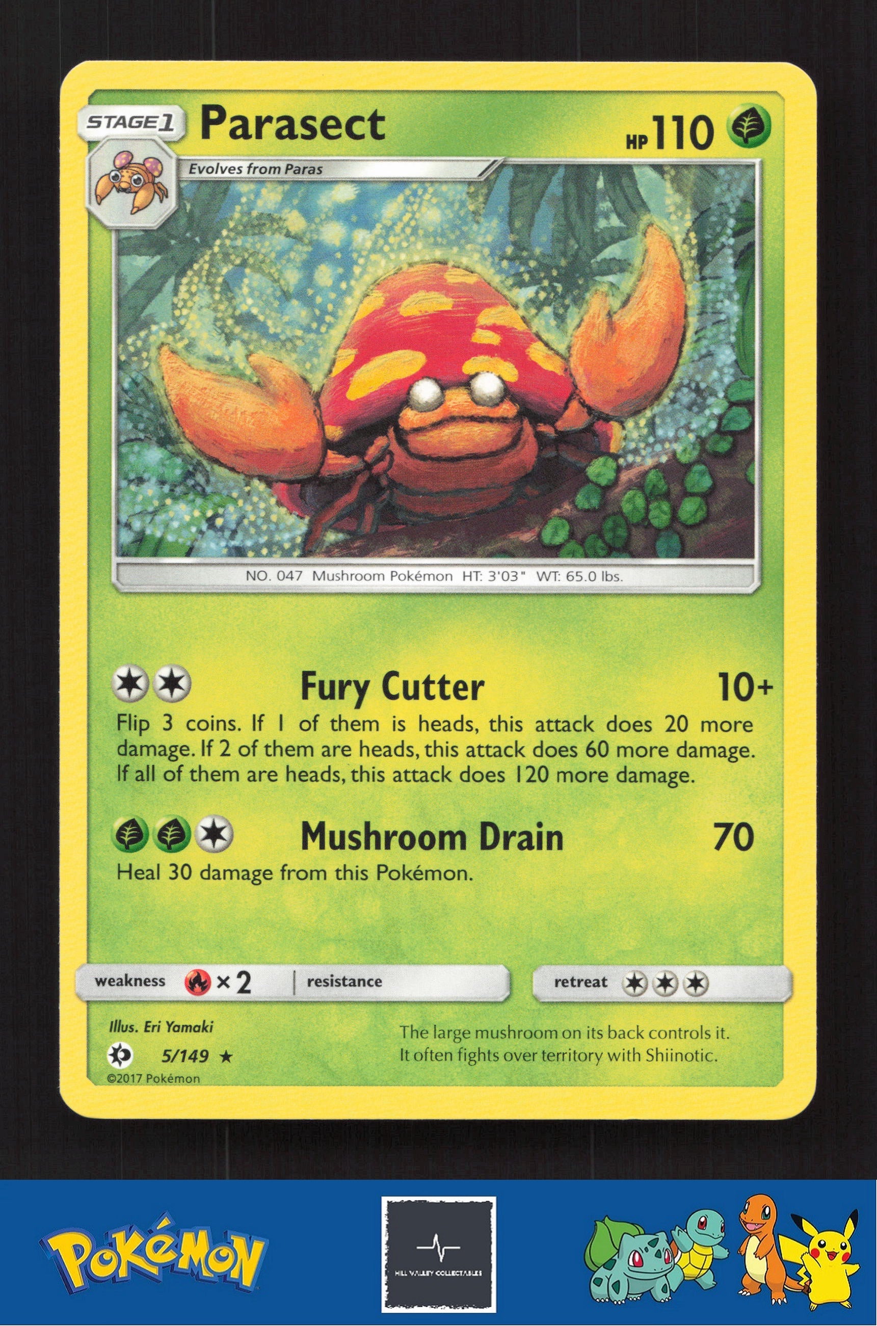 2017 Pokemon SM Sun & Moon Base Set 5/149 Parasect