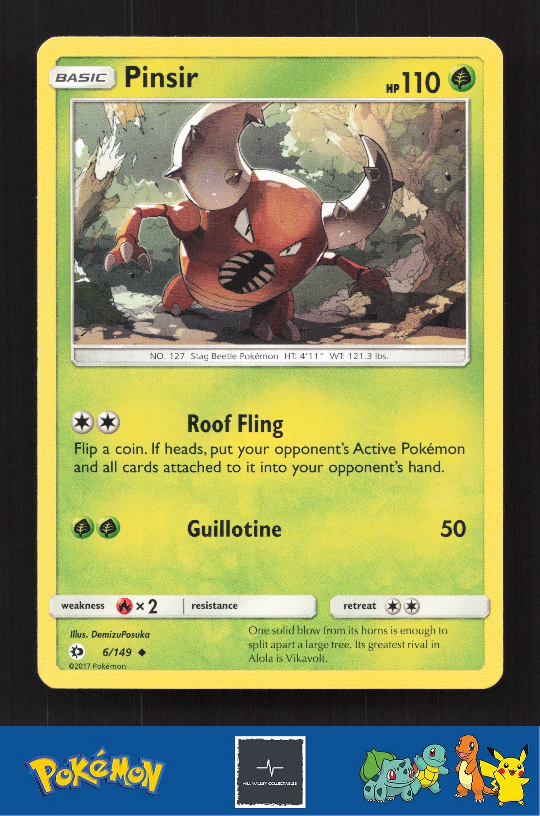 2017 Pokemon SM Sun & Moon Base Set 6/149 Pinsir