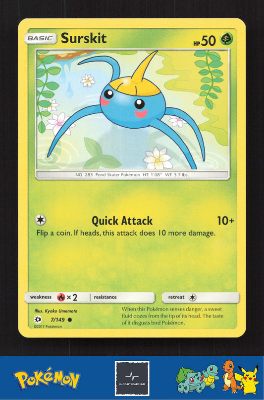 2017 Pokemon SM Sun & Moon Base Set 7/149 Surskit