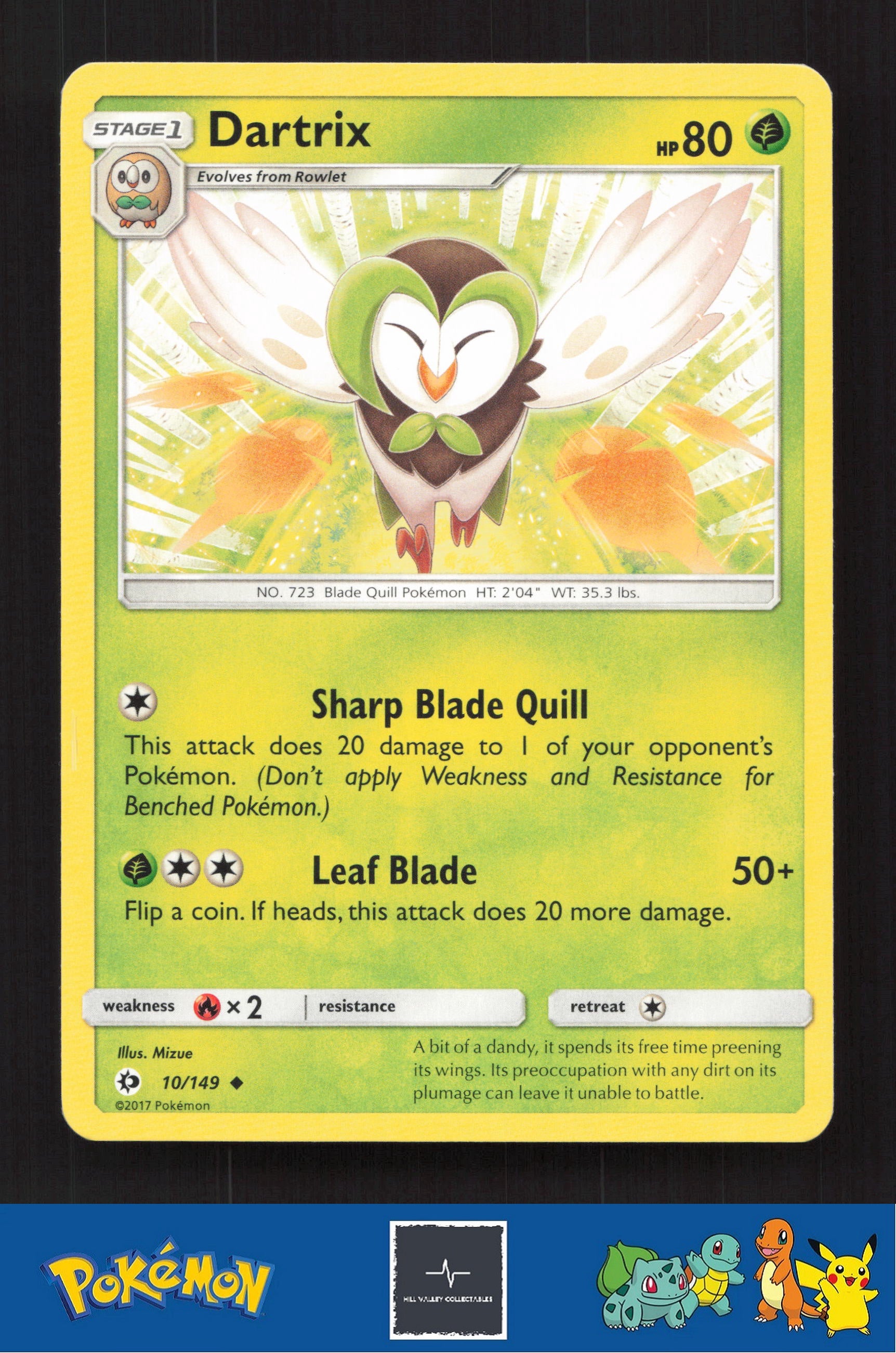 2017 Pokemon SM Sun & Moon Base Set 10/149 Dartrix