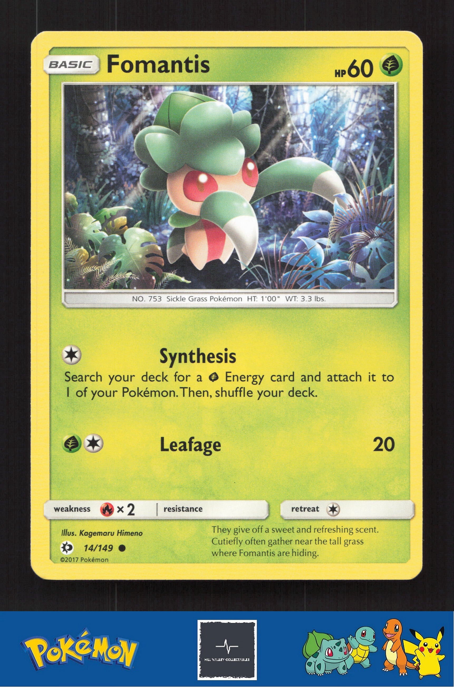 2017 Pokemon SM Sun & Moon Base Set 14/149 Fomantis