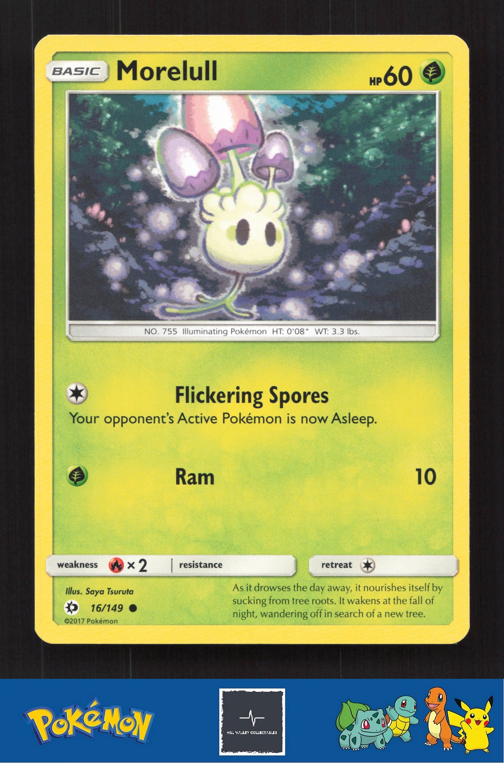 2017 Pokemon SM Sun & Moon Base Set 16/149 Morelull