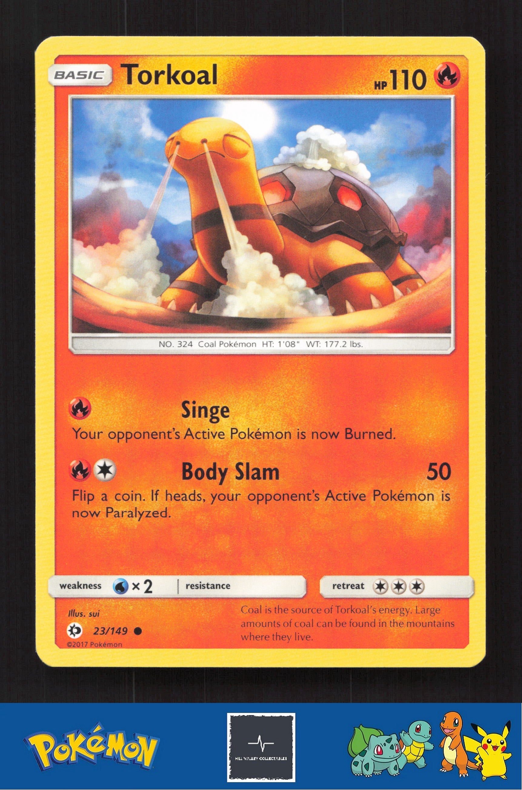 2017 Pokemon SM Sun & Moon Base Set 23/149 Torkoal