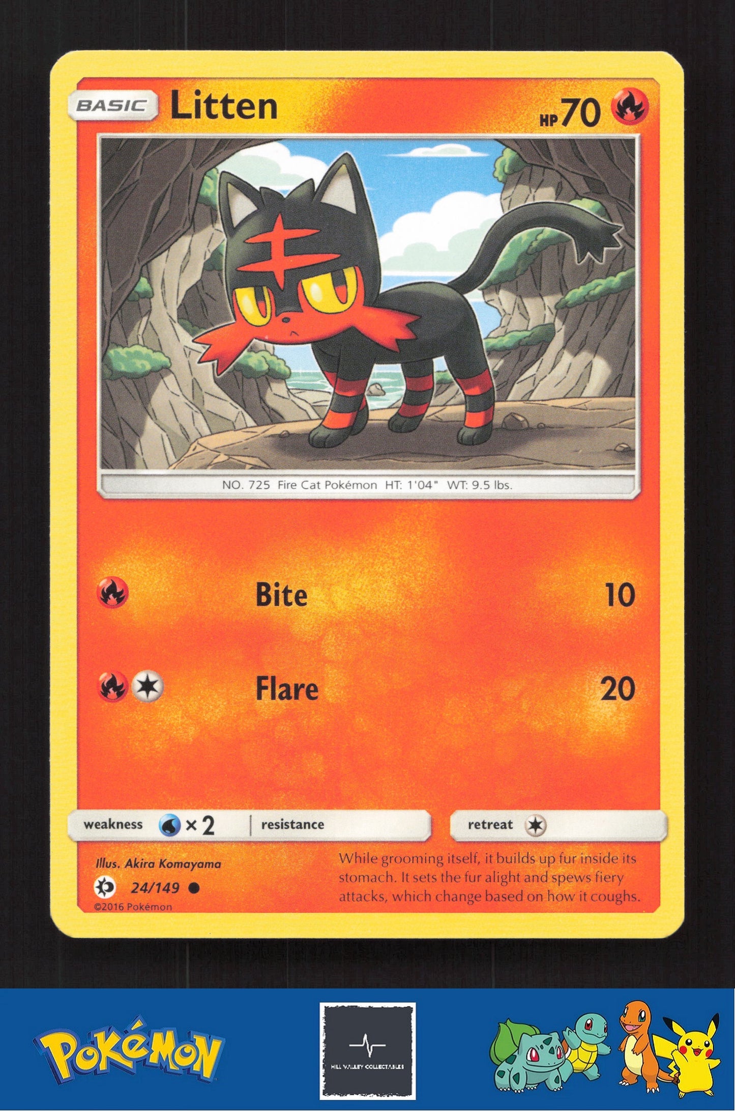 2017 Pokemon SM Sun & Moon Base Set 24/149 Litten