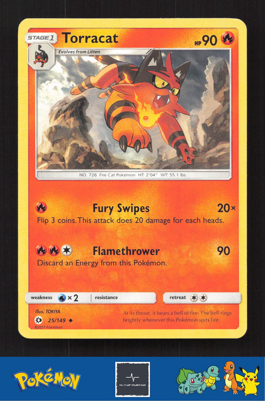 2017 Pokemon SM Sun & Moon Base Set 25/149 Torracat